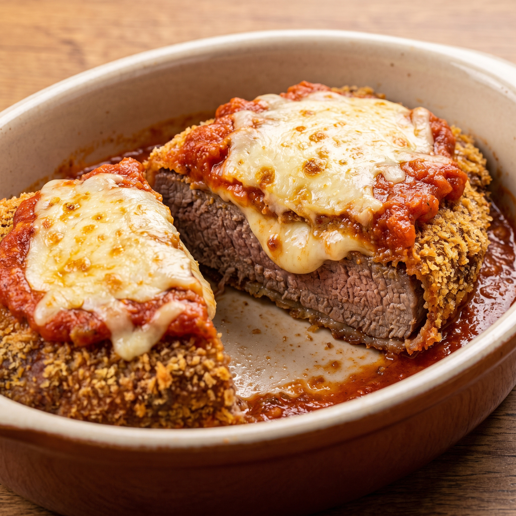 Bife à parmegiana vom Grill