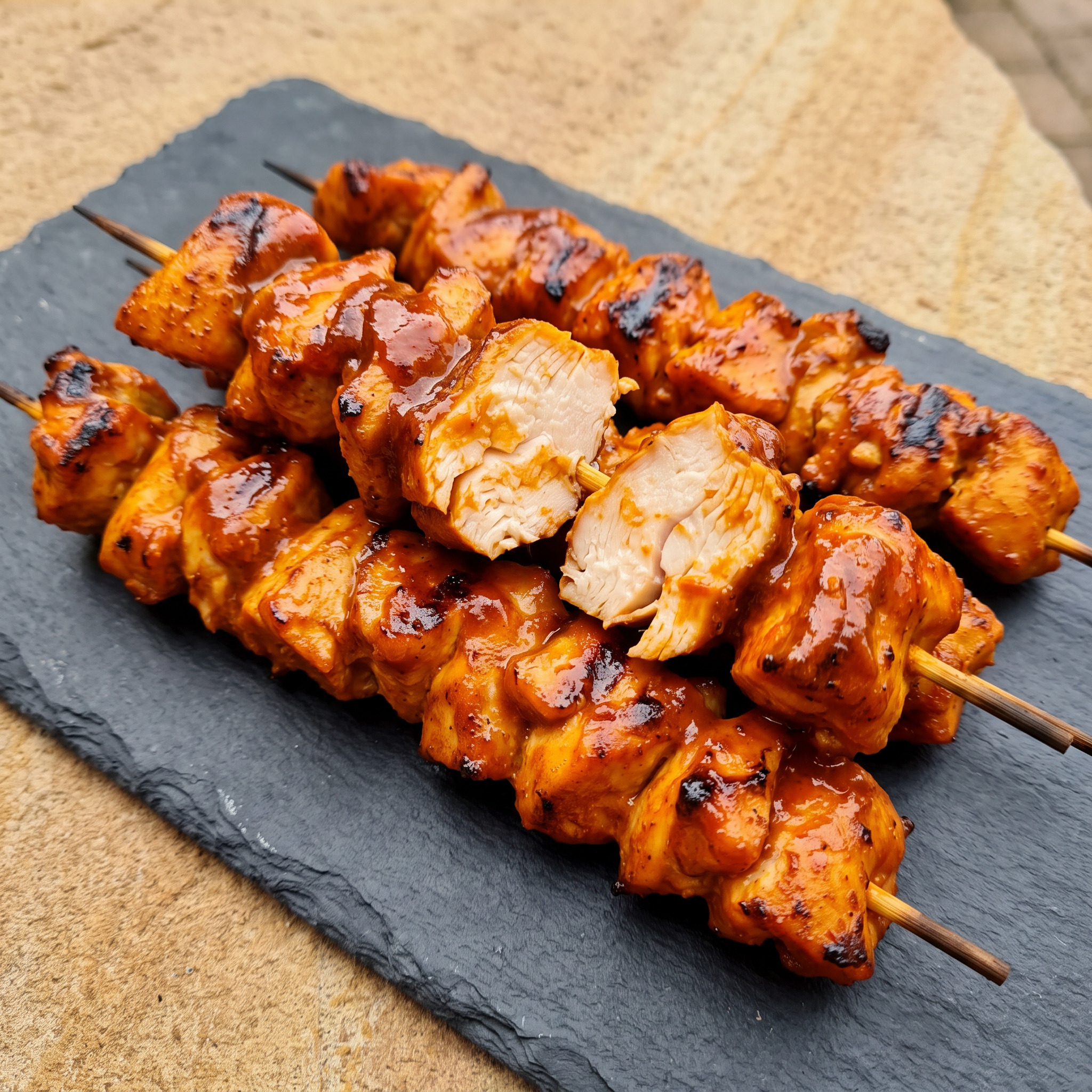 Buffalo-Chicken-Spieße vom Grill