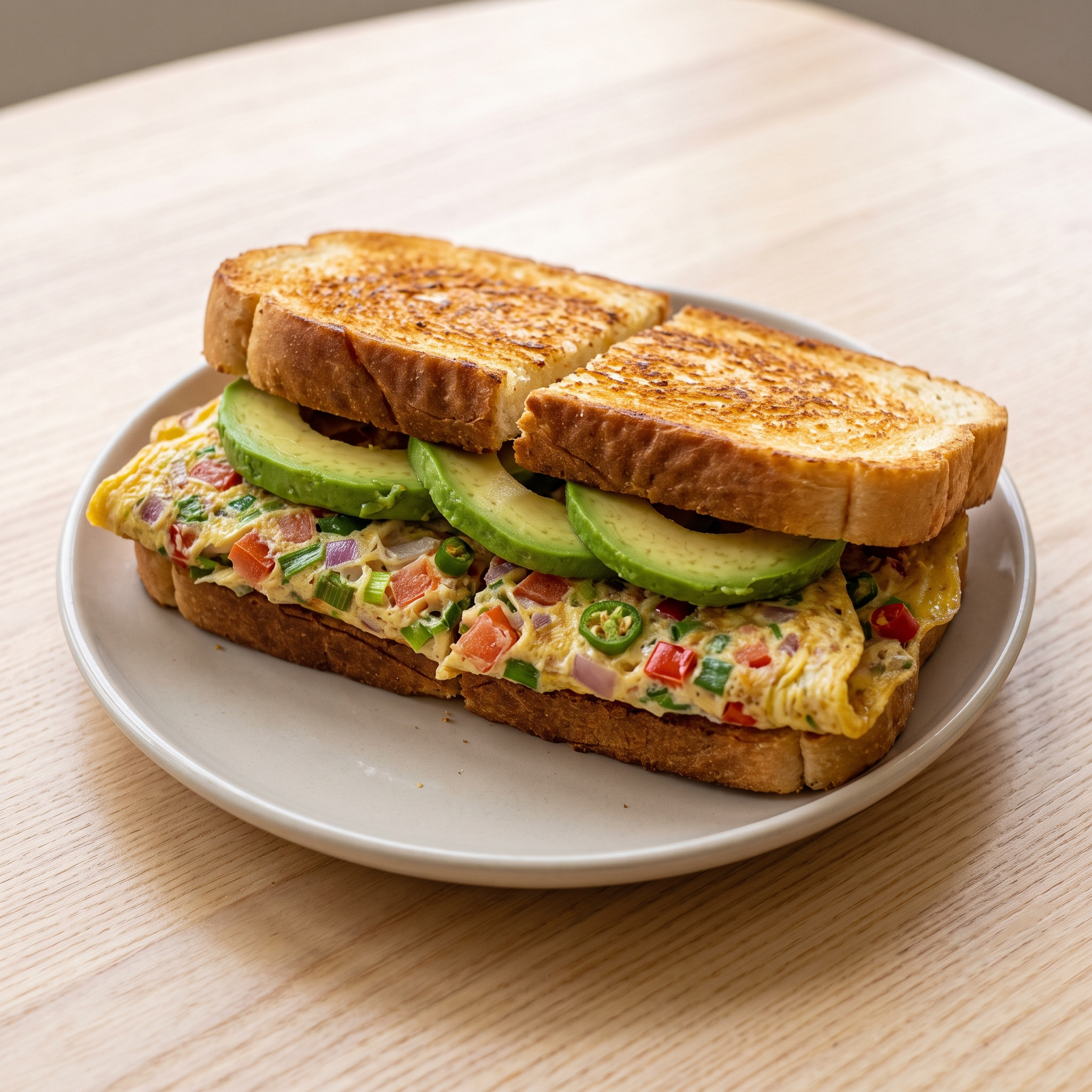 Chiibom-Sandwich mit Avocado von der Grillplancha