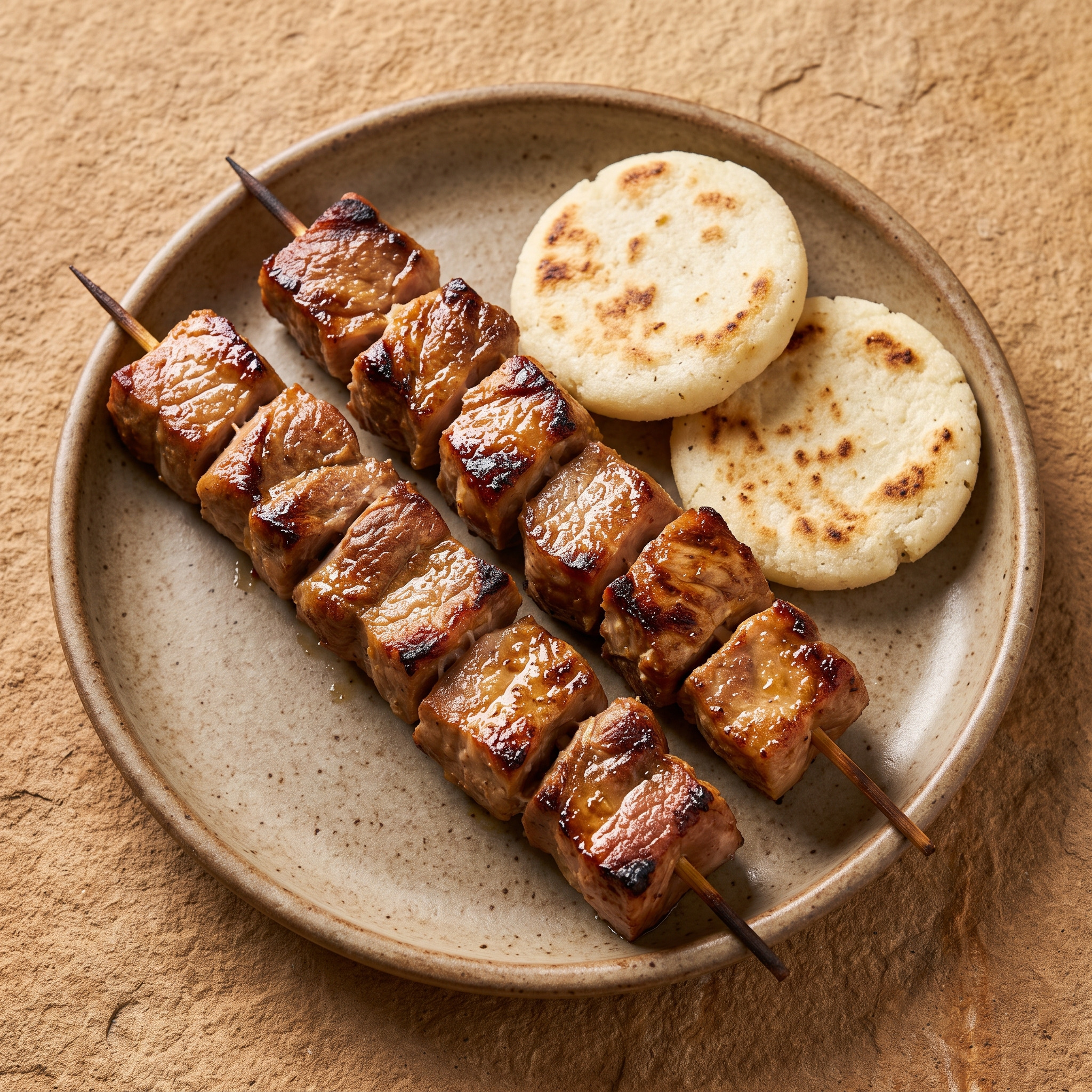 Chuzos de cerdo vom Grill