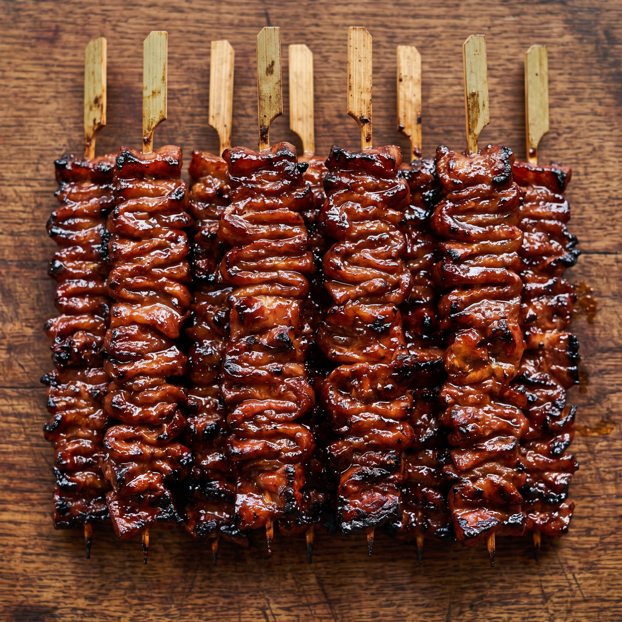 Filipino Pork Barbecue am Bambusspieß