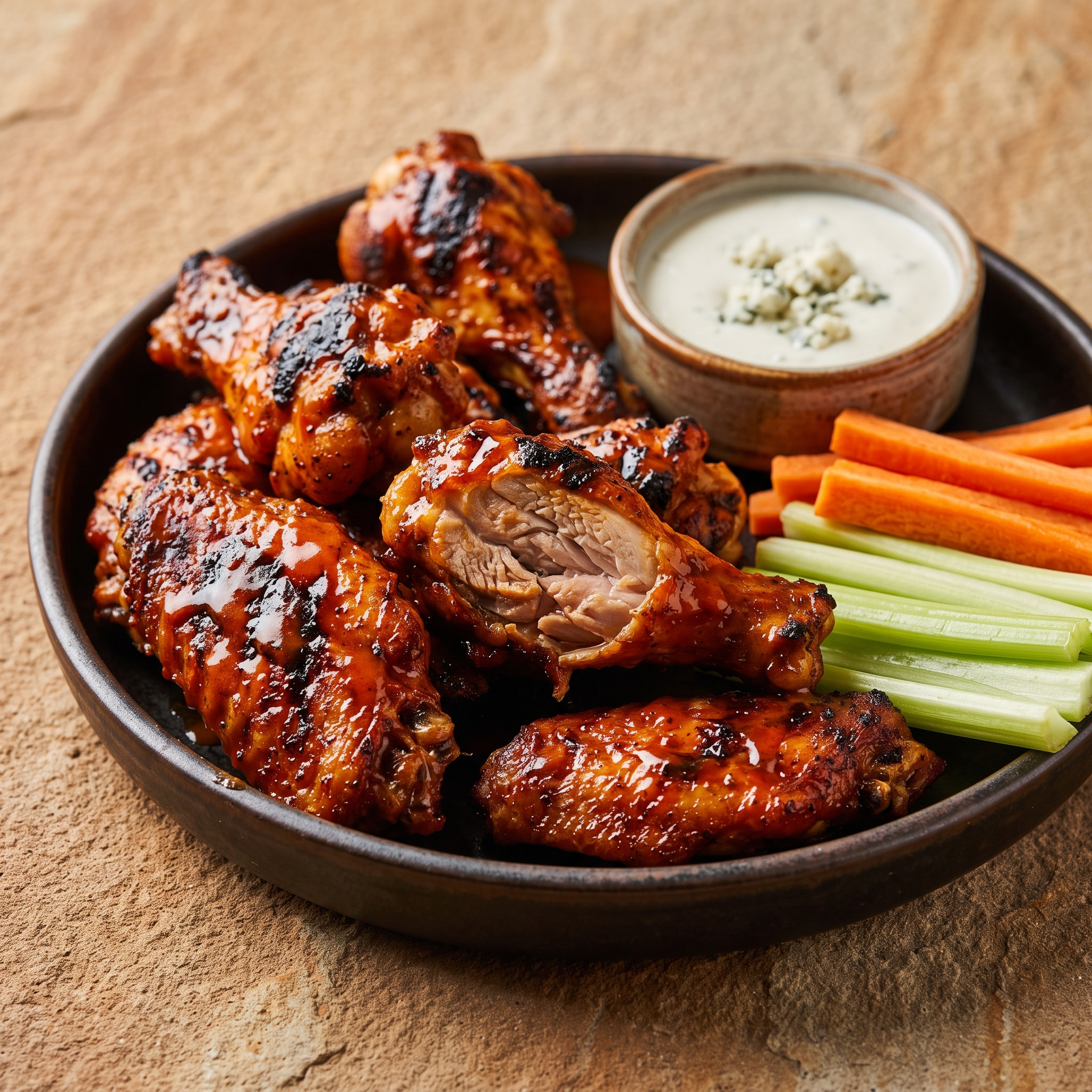 Gegrillte Buffalo Wings