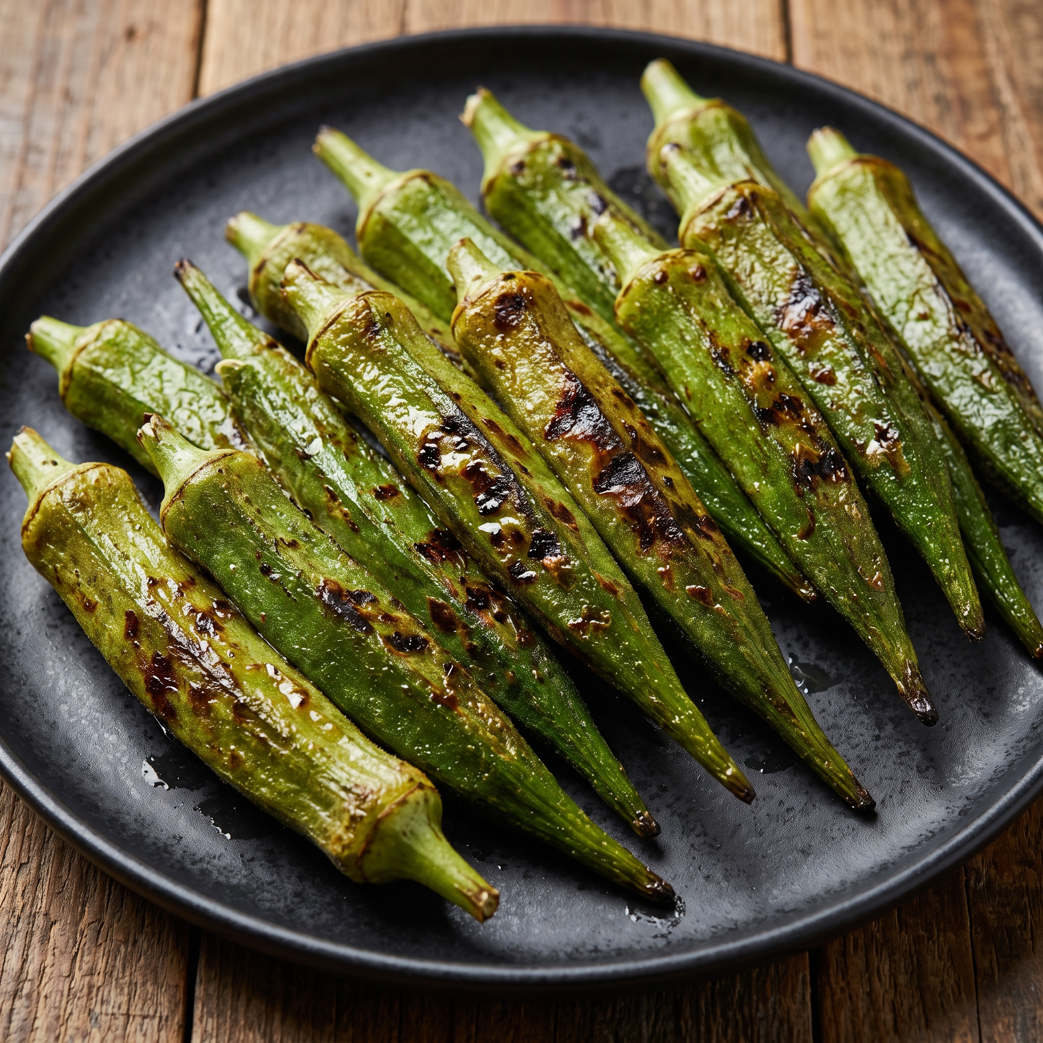 Okra mit Grillkuss