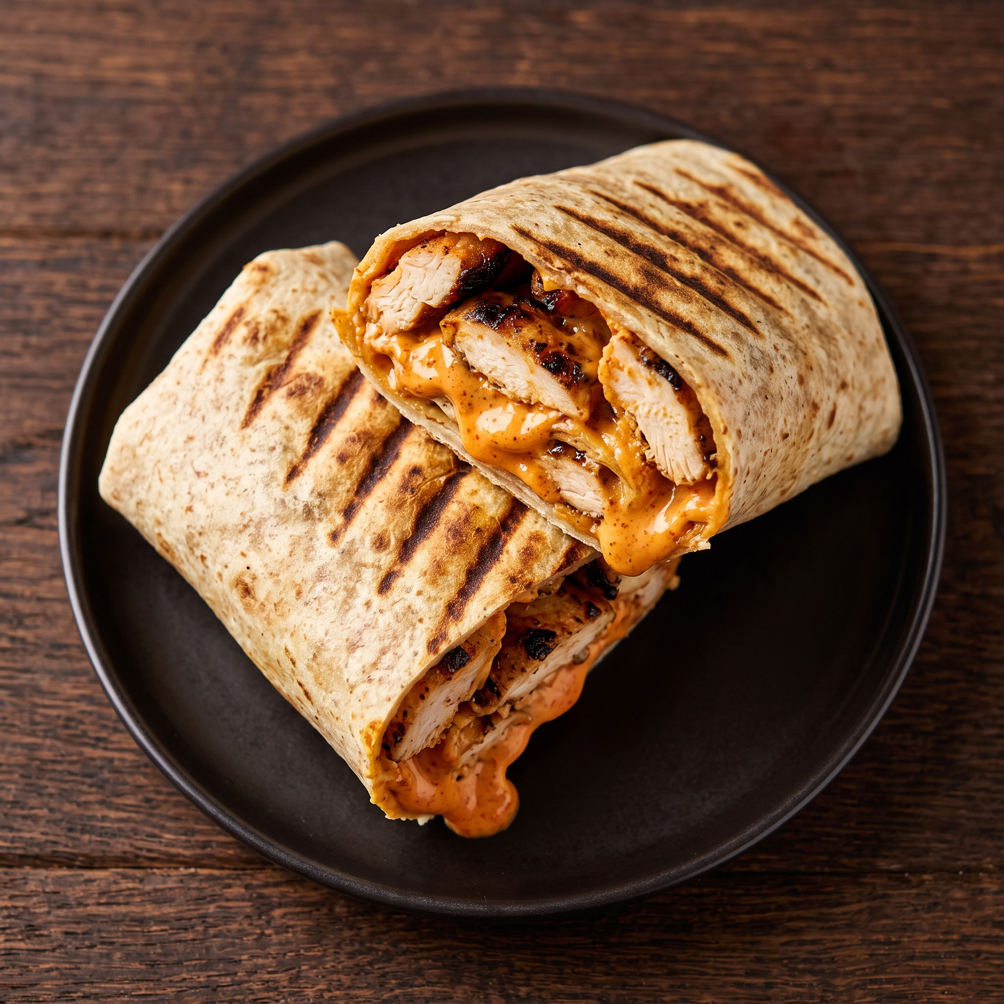 Gegrillter Hähnchen-Wrap mit Chipotle-Mayonnaise