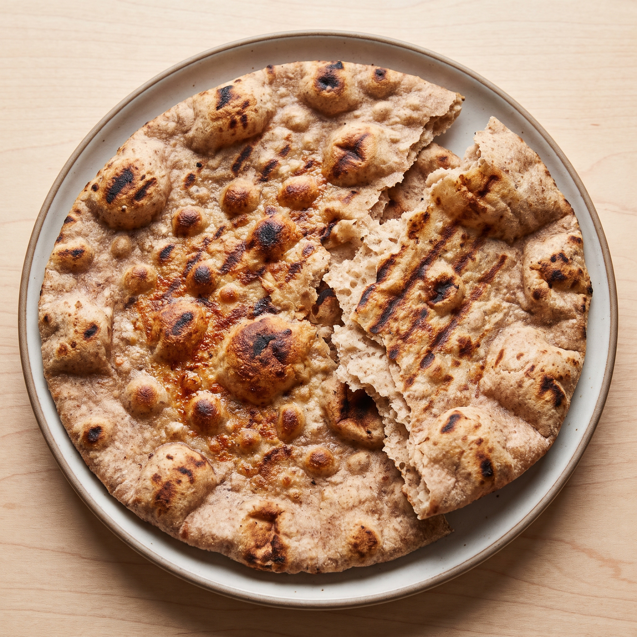 Gegrilltes Sorghum-Fladenbrot