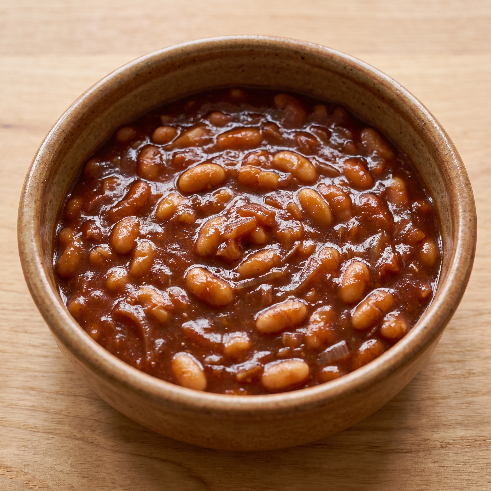 Geräucherte Baked Beans mit Ahornsirup