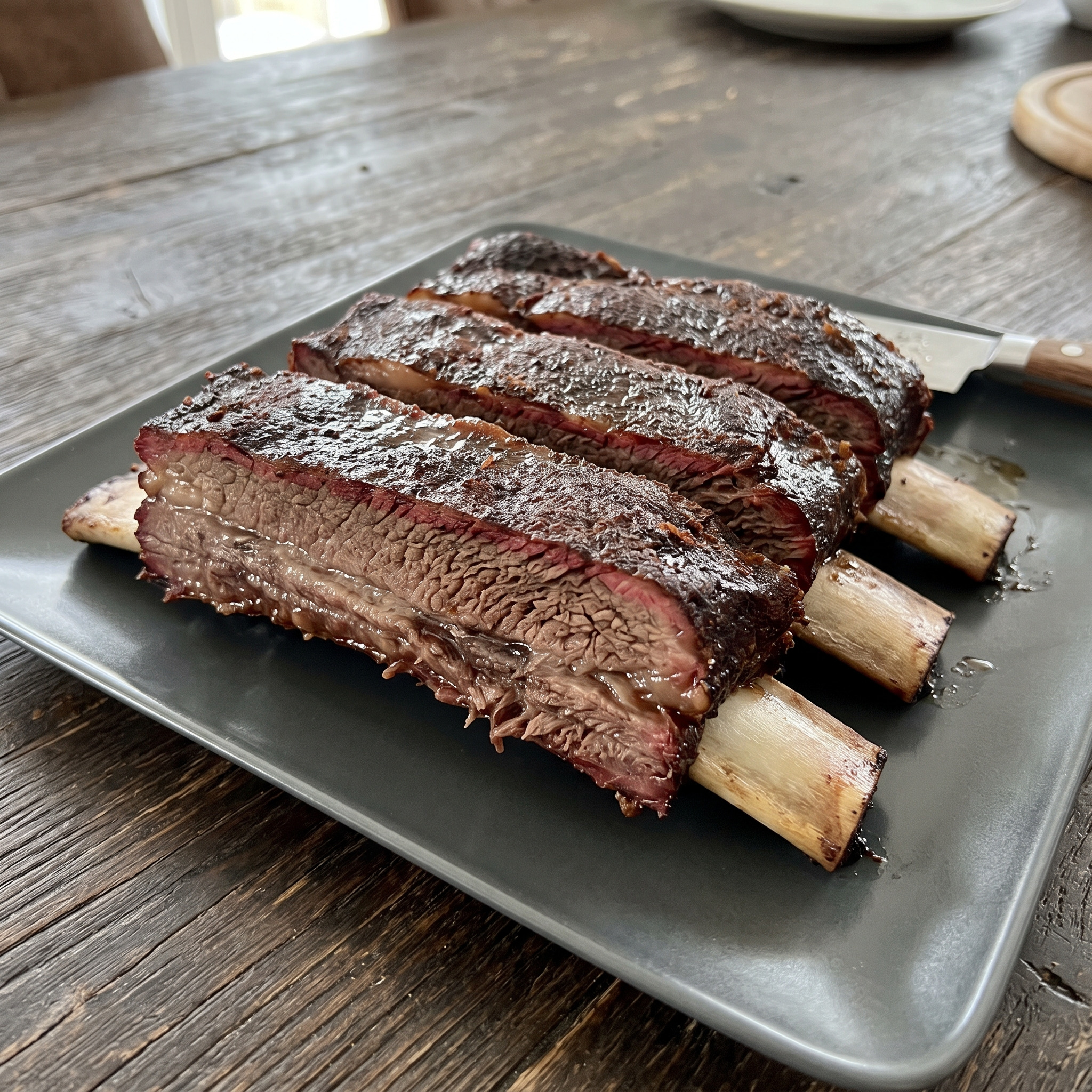 Geräucherte Beef Back Ribs mit Kaffee-Kakao-Rub