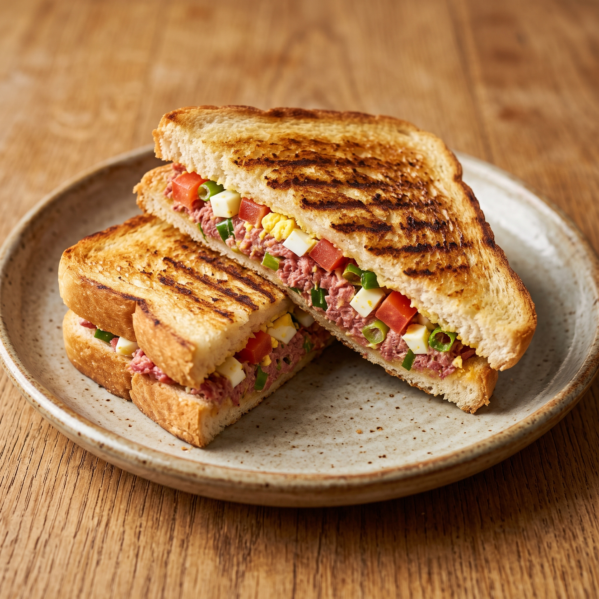 Ghanaischer Corned-Beef-Ei-Toast vom Grill