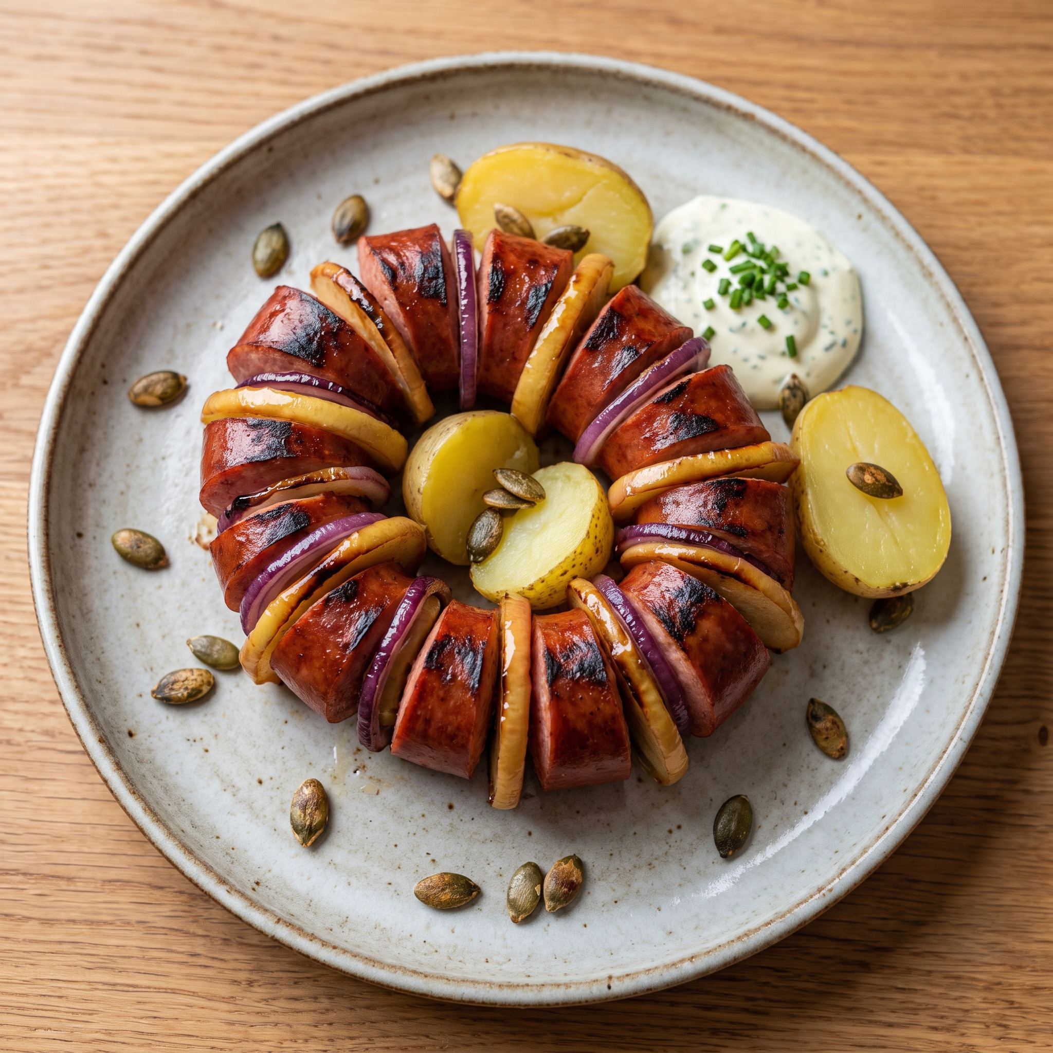 Grillad falukorv vom schwedischen Grill
