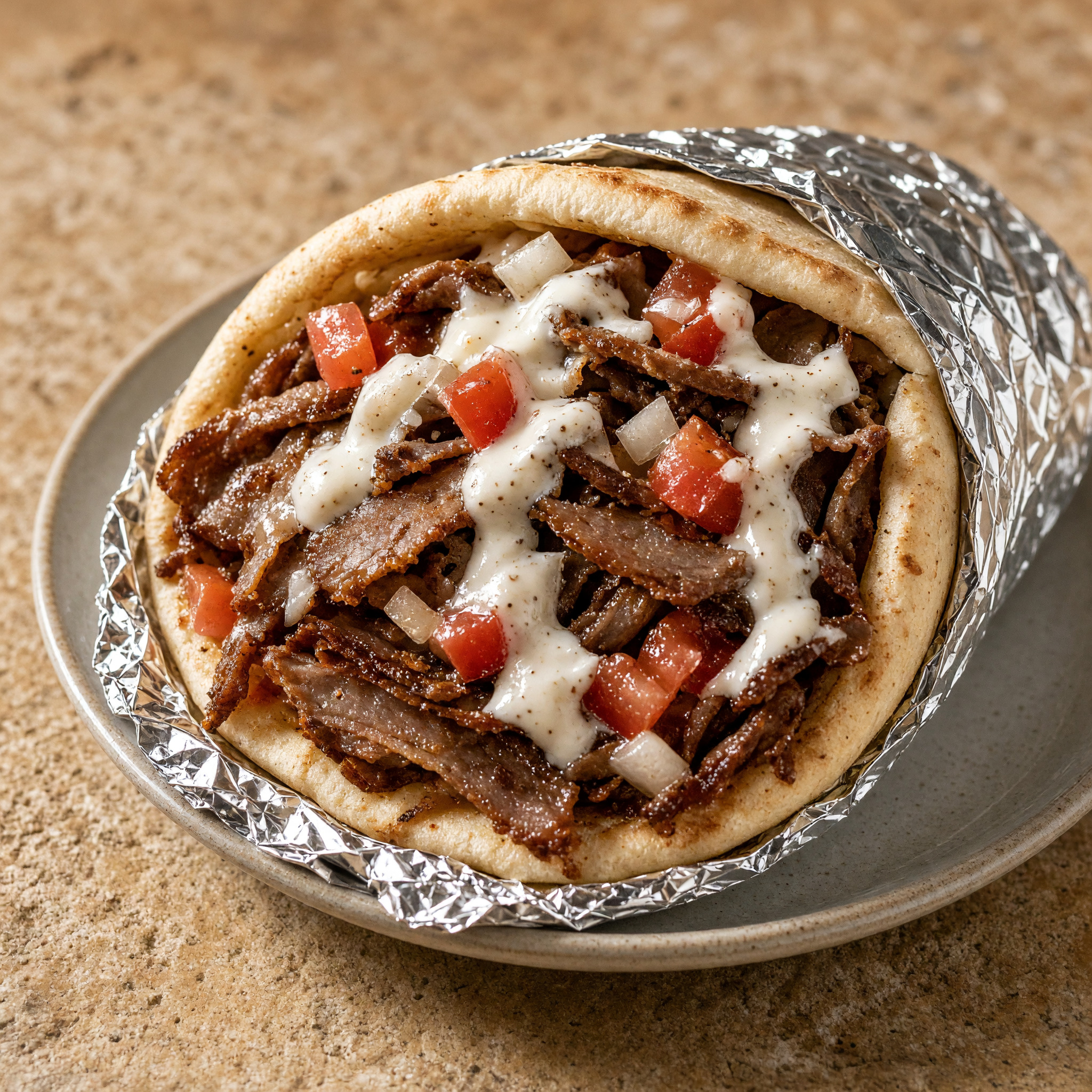 Halifax Donair mit süßer Knoblauchsoße