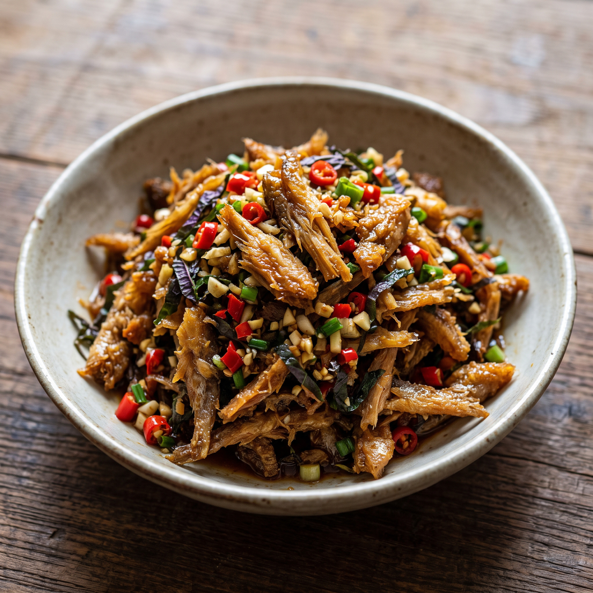 Handgezupfter Hunaner Huǒbèi yú vom Grill
