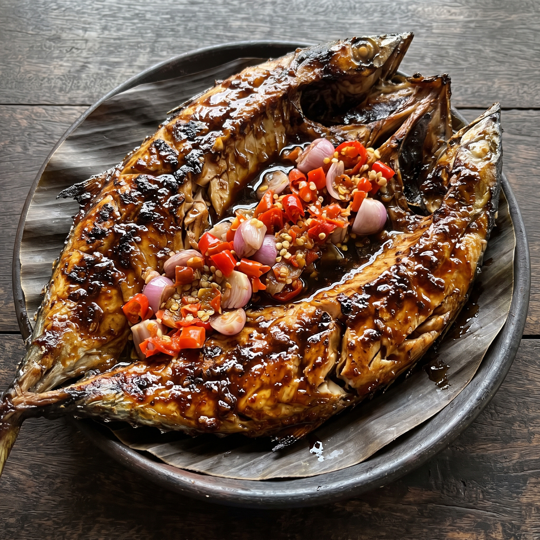 Ikan Bakar Manokwari auf direkter Holzkohle