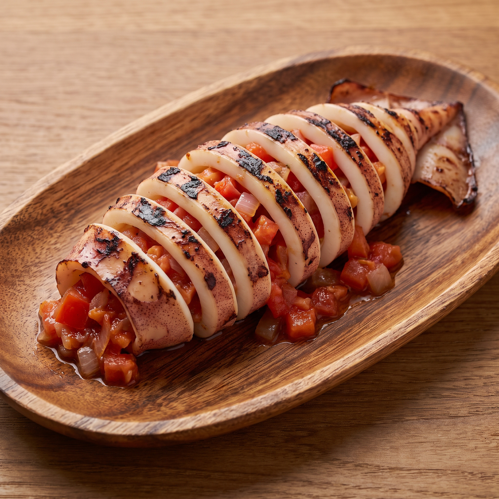 Inihaw na Pusit – gefüllter Tintenfisch vom Grill
