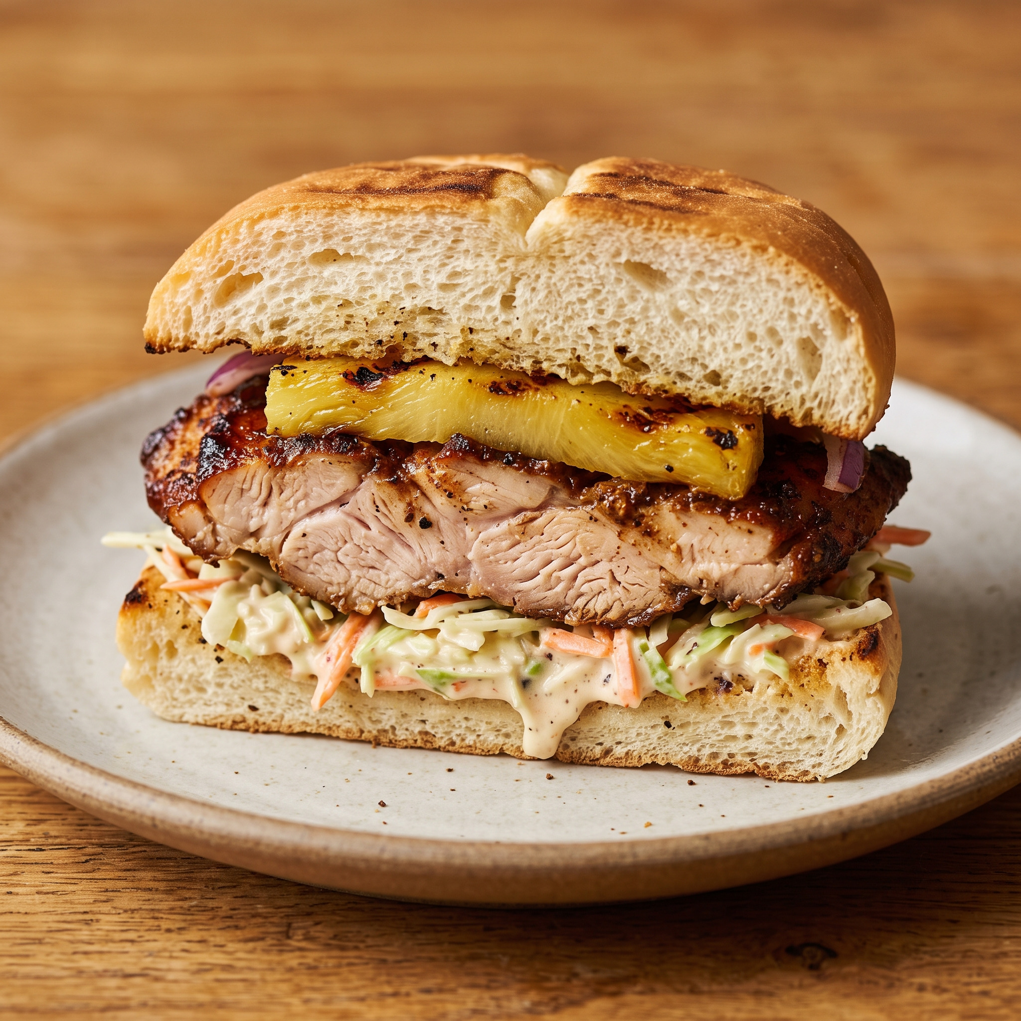 Feuer, Frucht und Jerk-Würze im Brötchen