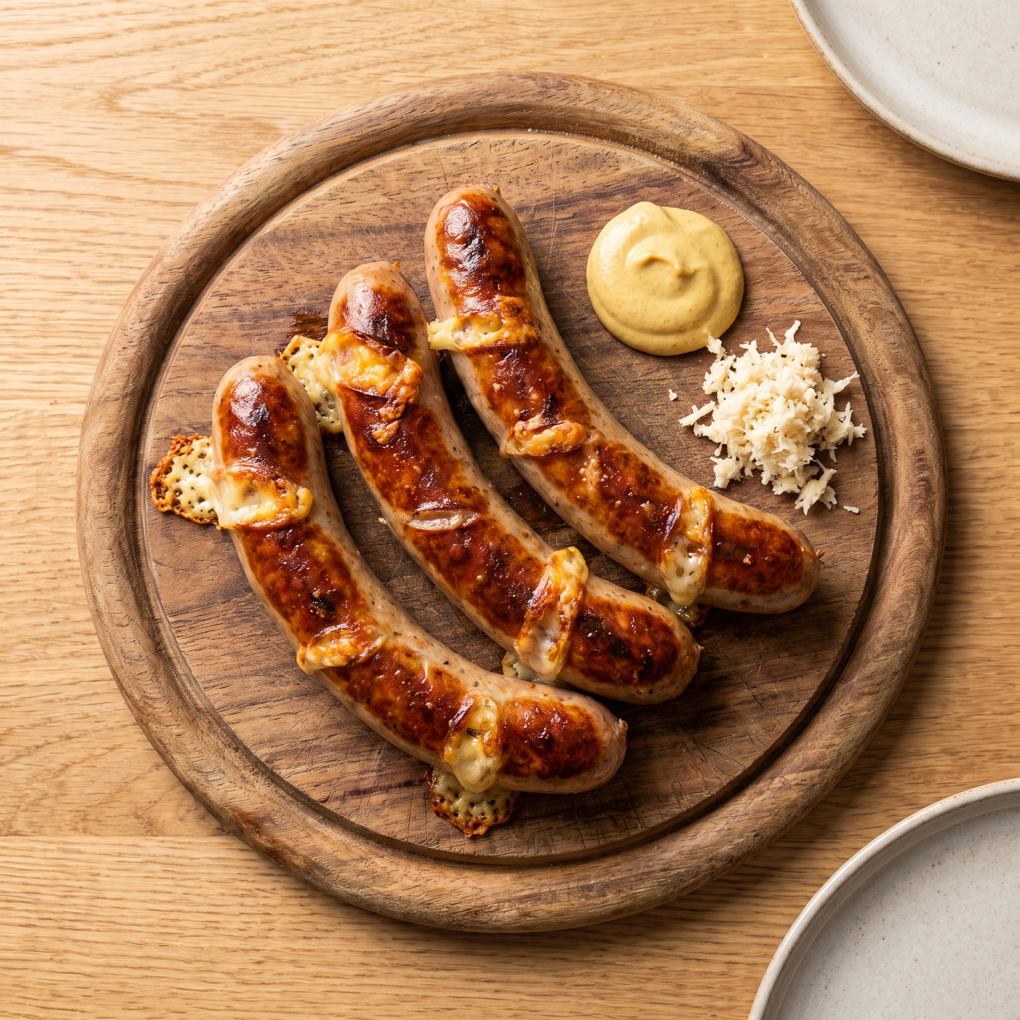 Käsekrainer von der Plancha