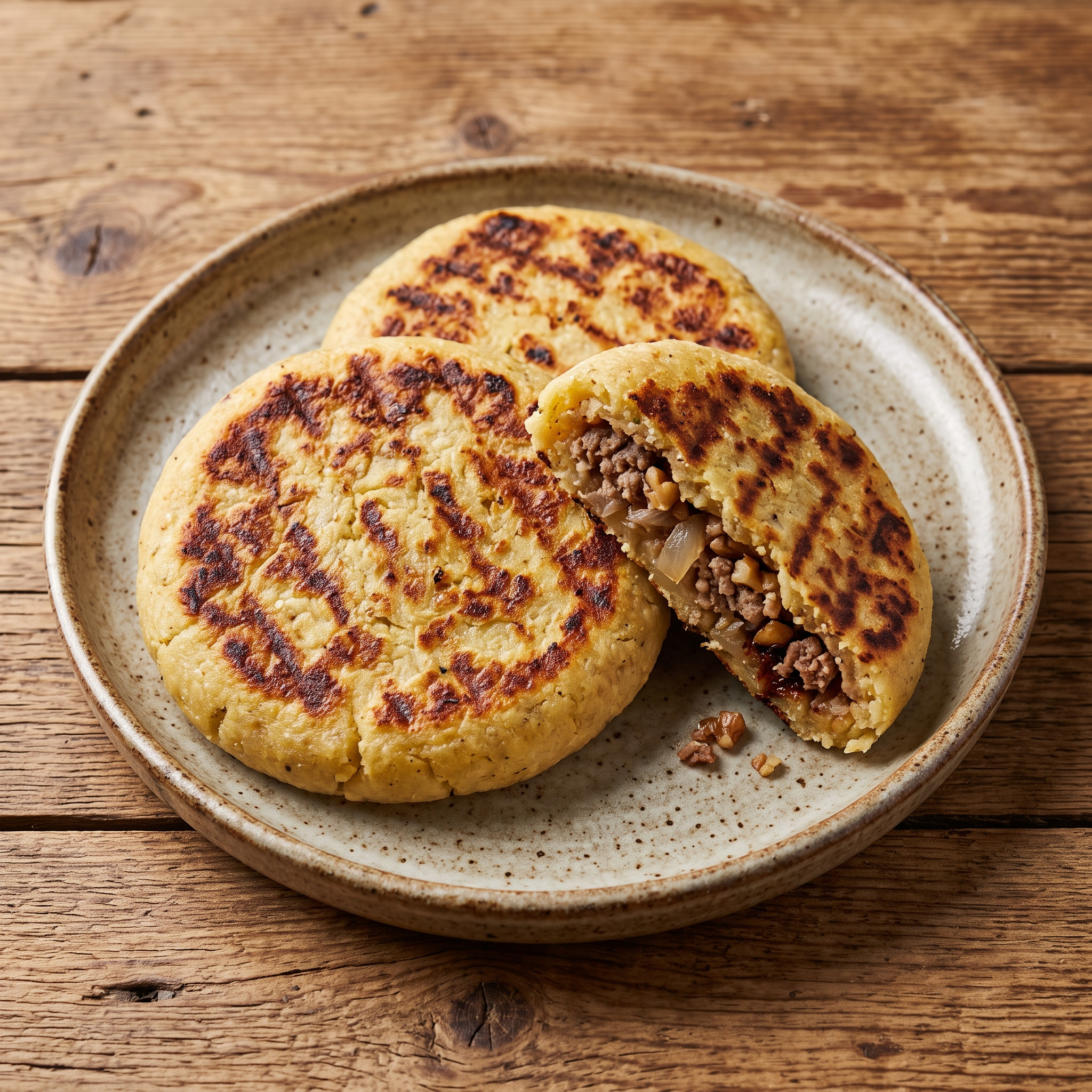 Kartoffel-Kibbeh direkt über der Glut