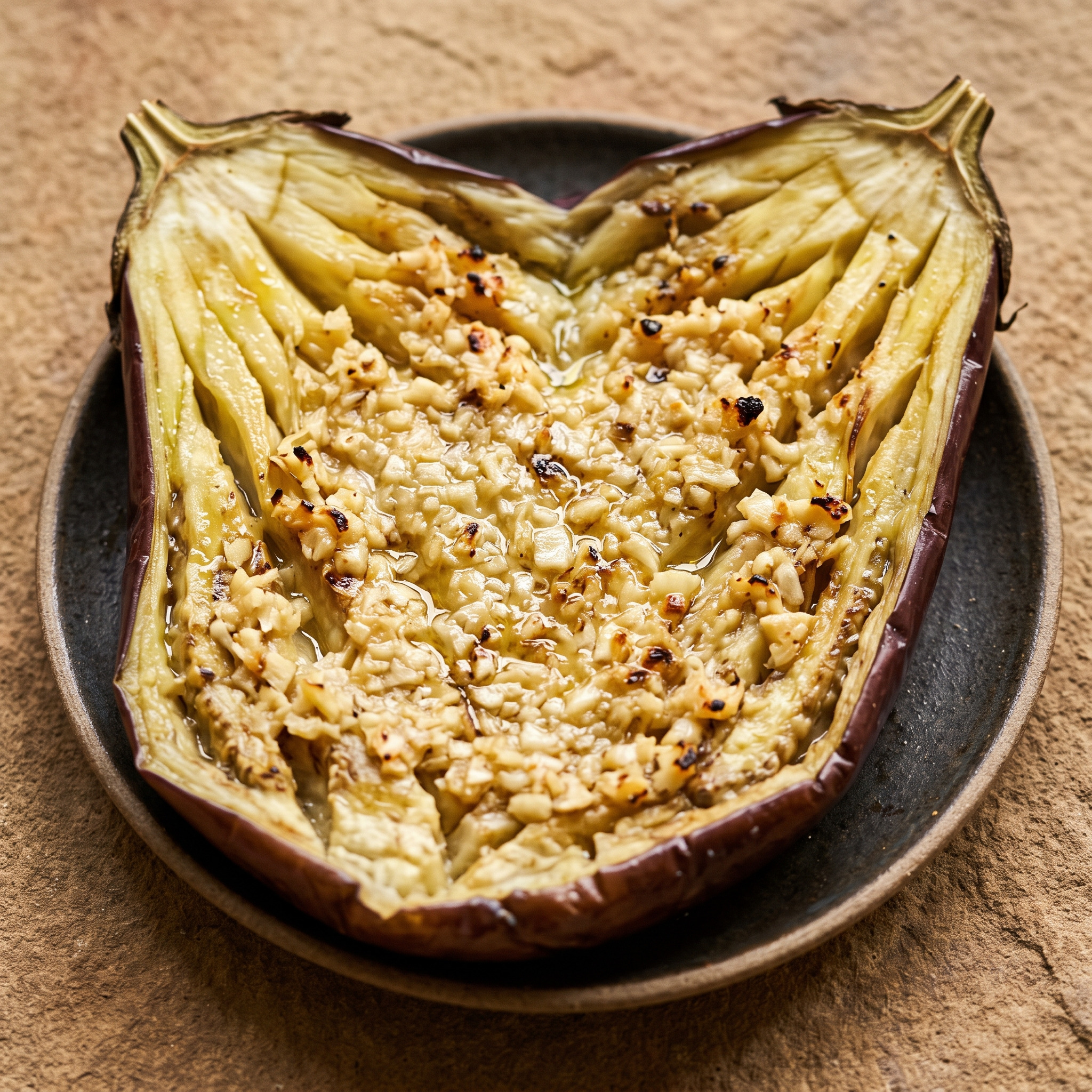 蒜蓉烤茄子: Knoblauch-Aubergine vom Grill