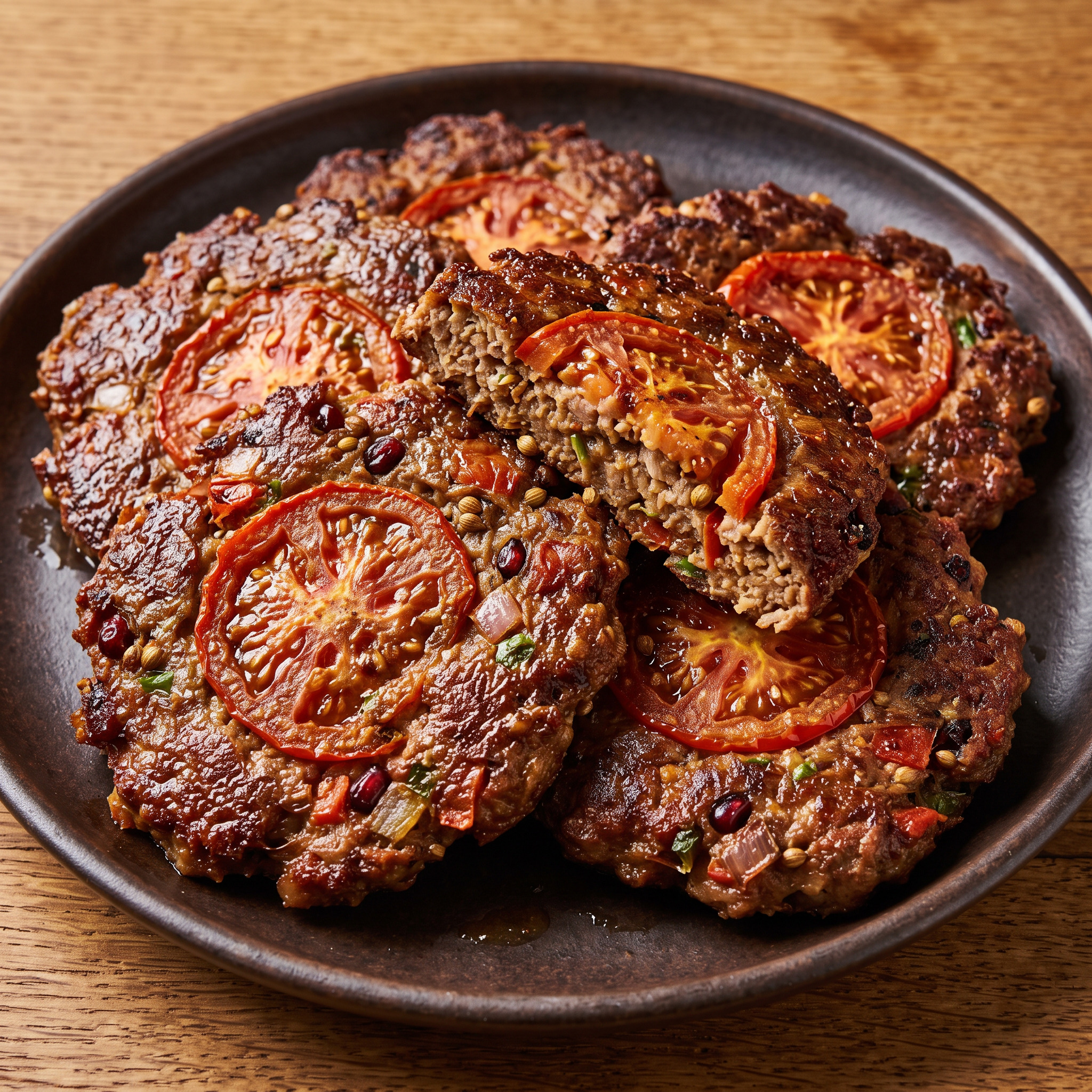 Knusprige Plancha-Patties aus Peshawar