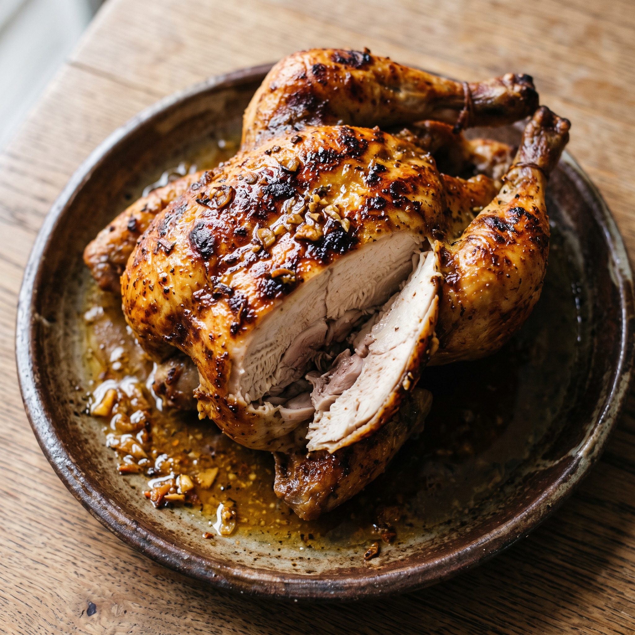 Kolumbianisches Pollo asado vom Drehspieß