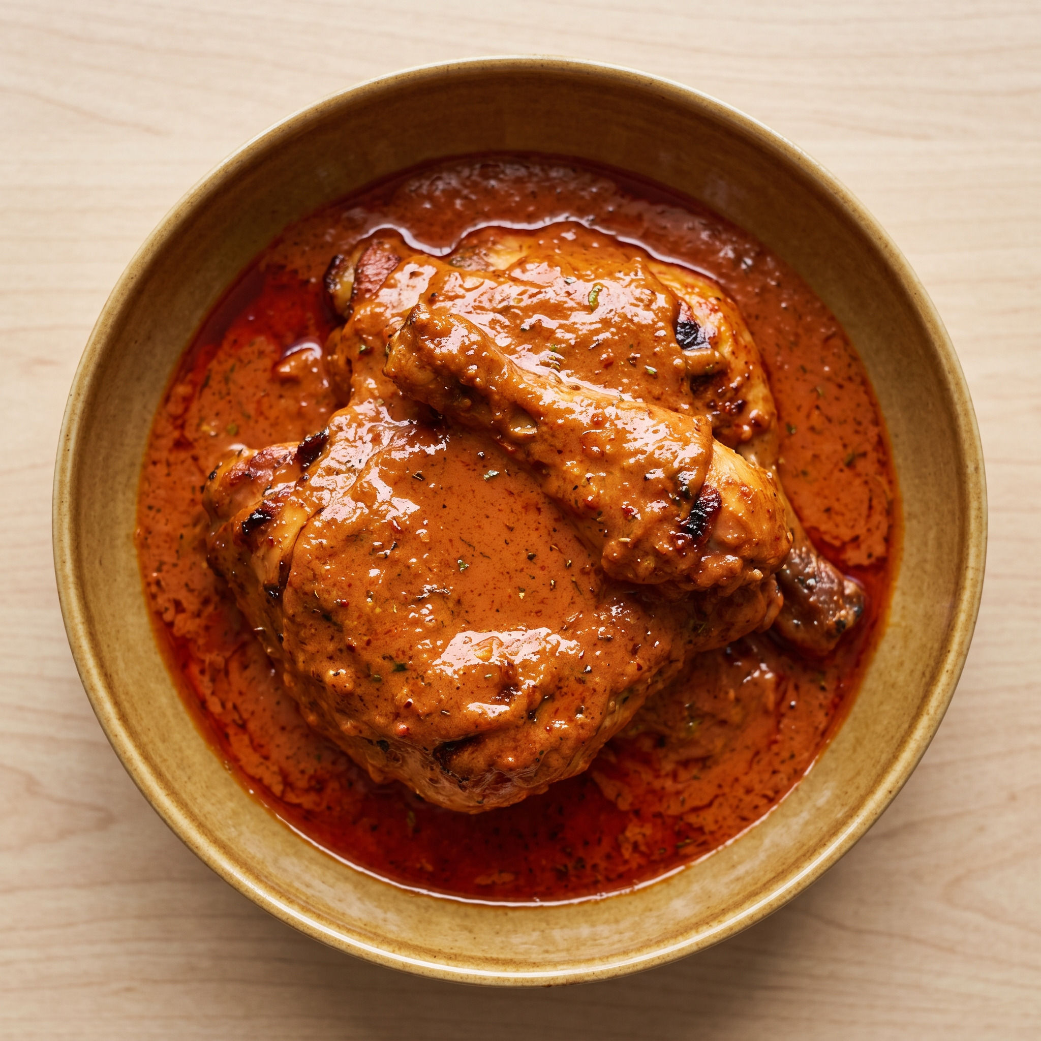Kuah percik merah – Kokos-Chili-Glasur