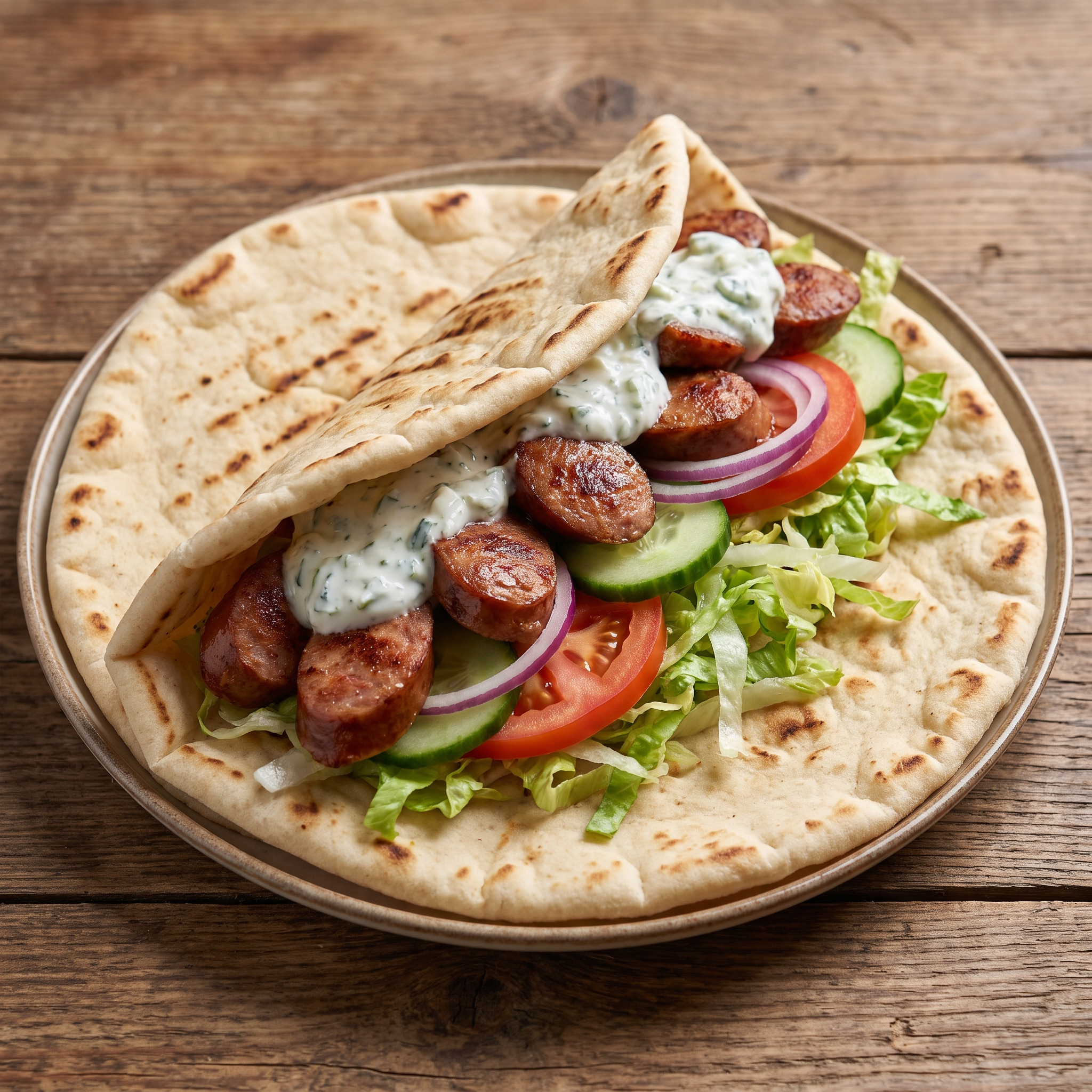 Loukaniko-Pita vom Grill