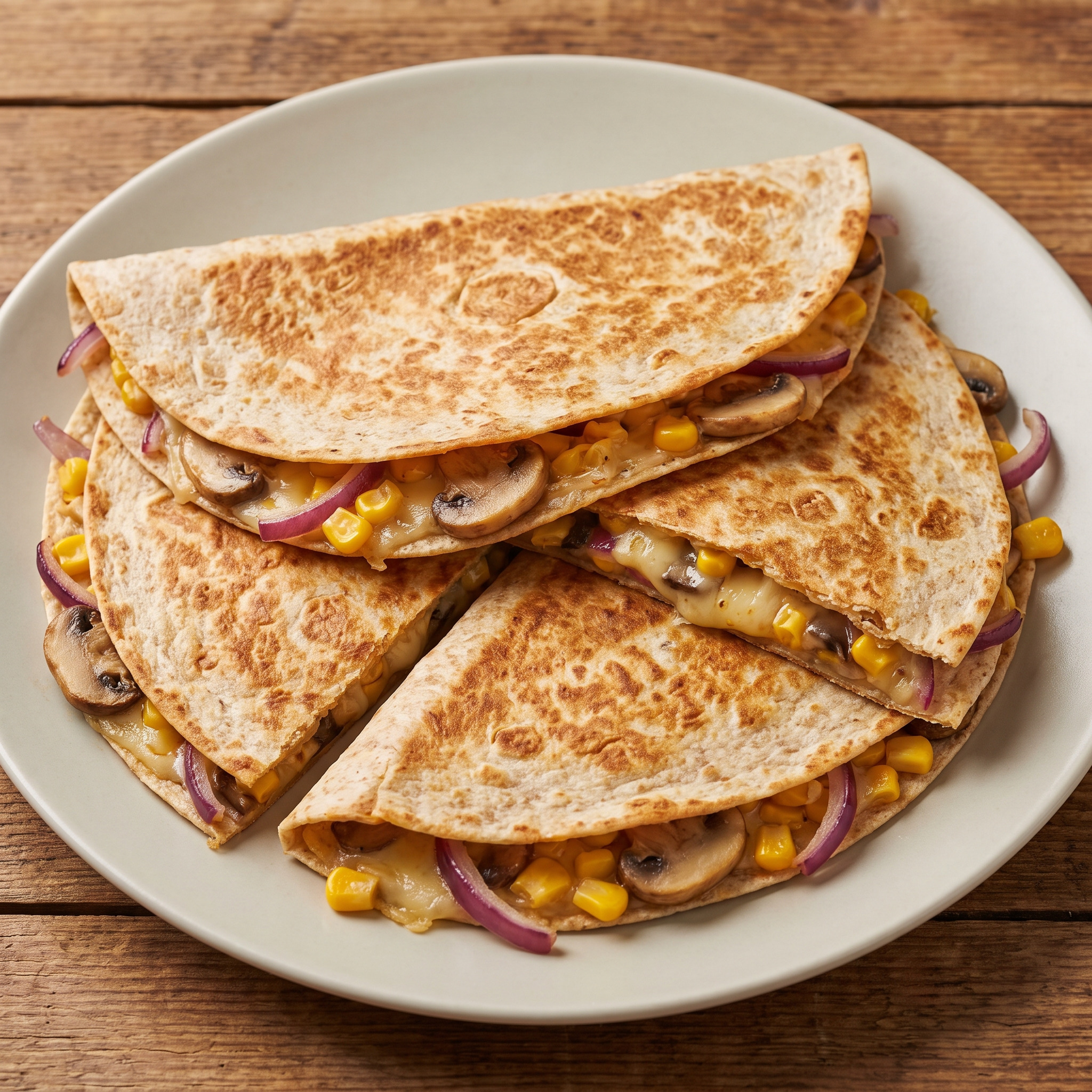 Mais-Pilz-Quesadillas am Campfire