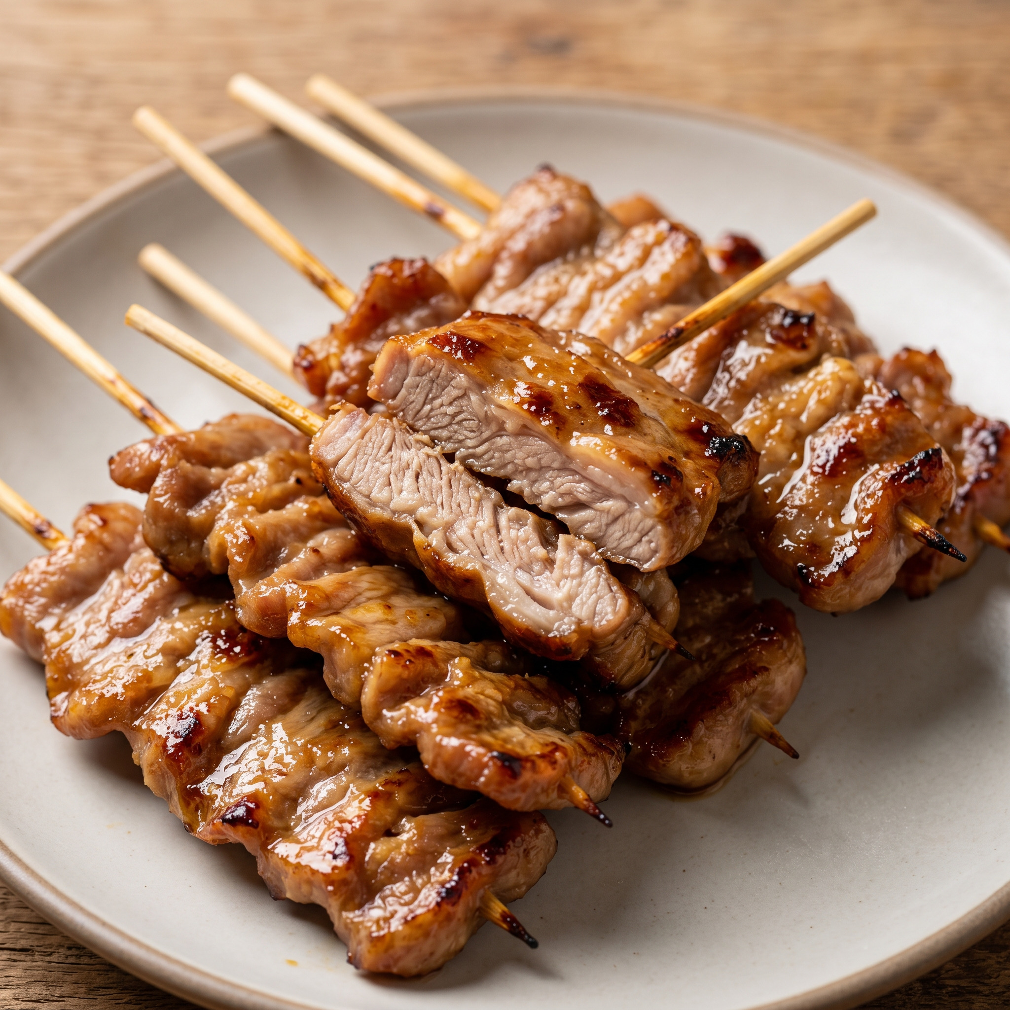 Moo Ping vom Holzkohlegrill