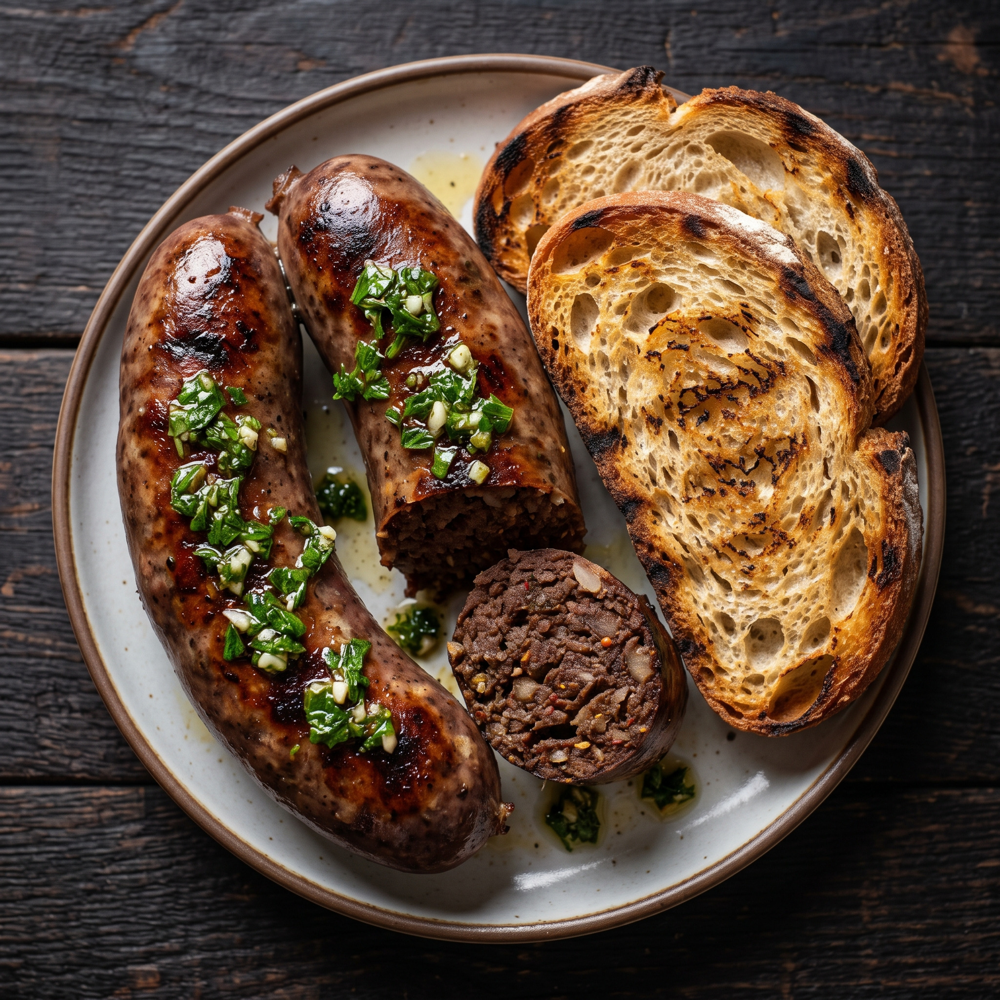 Morcilla a la parrilla: argentinische Blutwurst über Glut