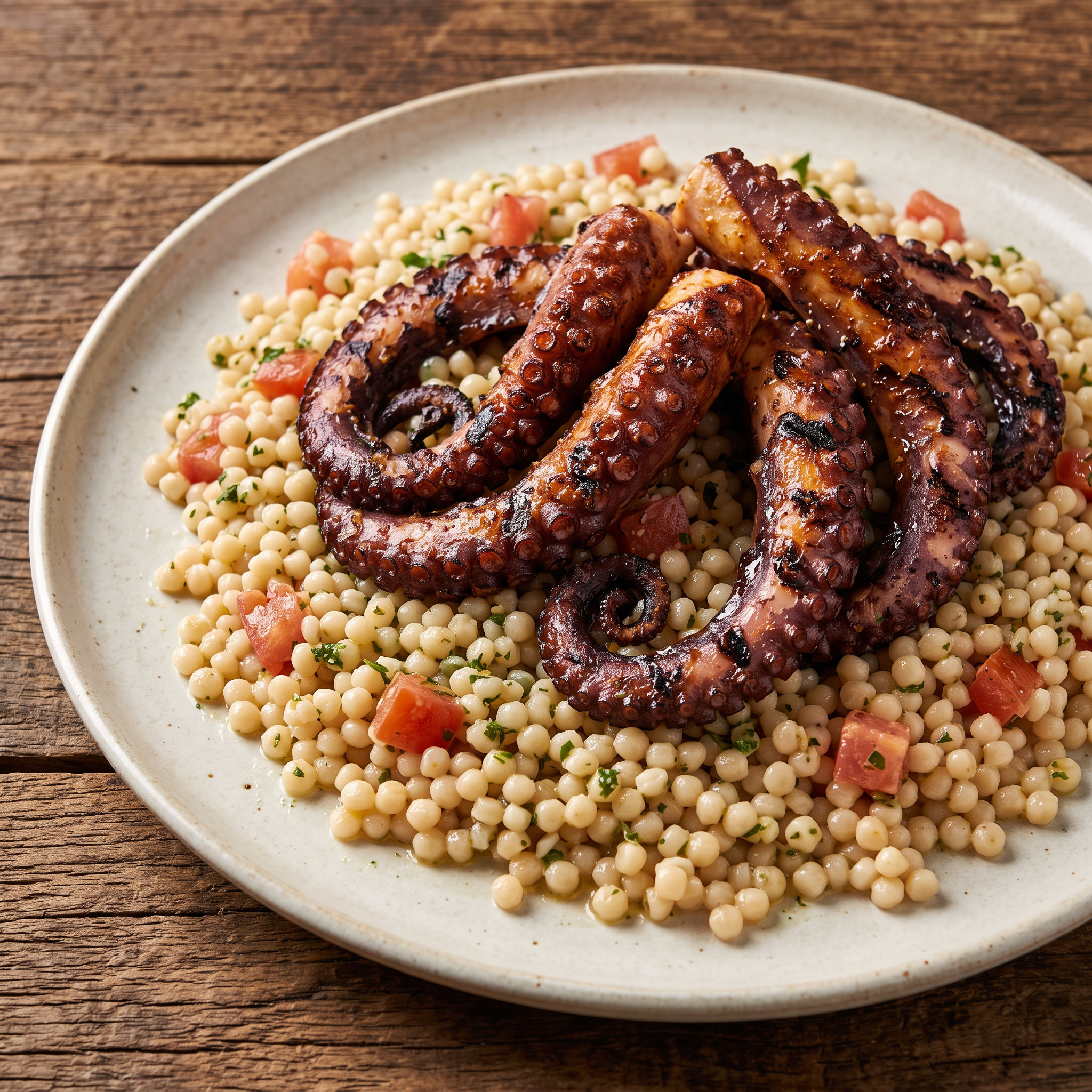 Oktopus mit rauchigen Rändern