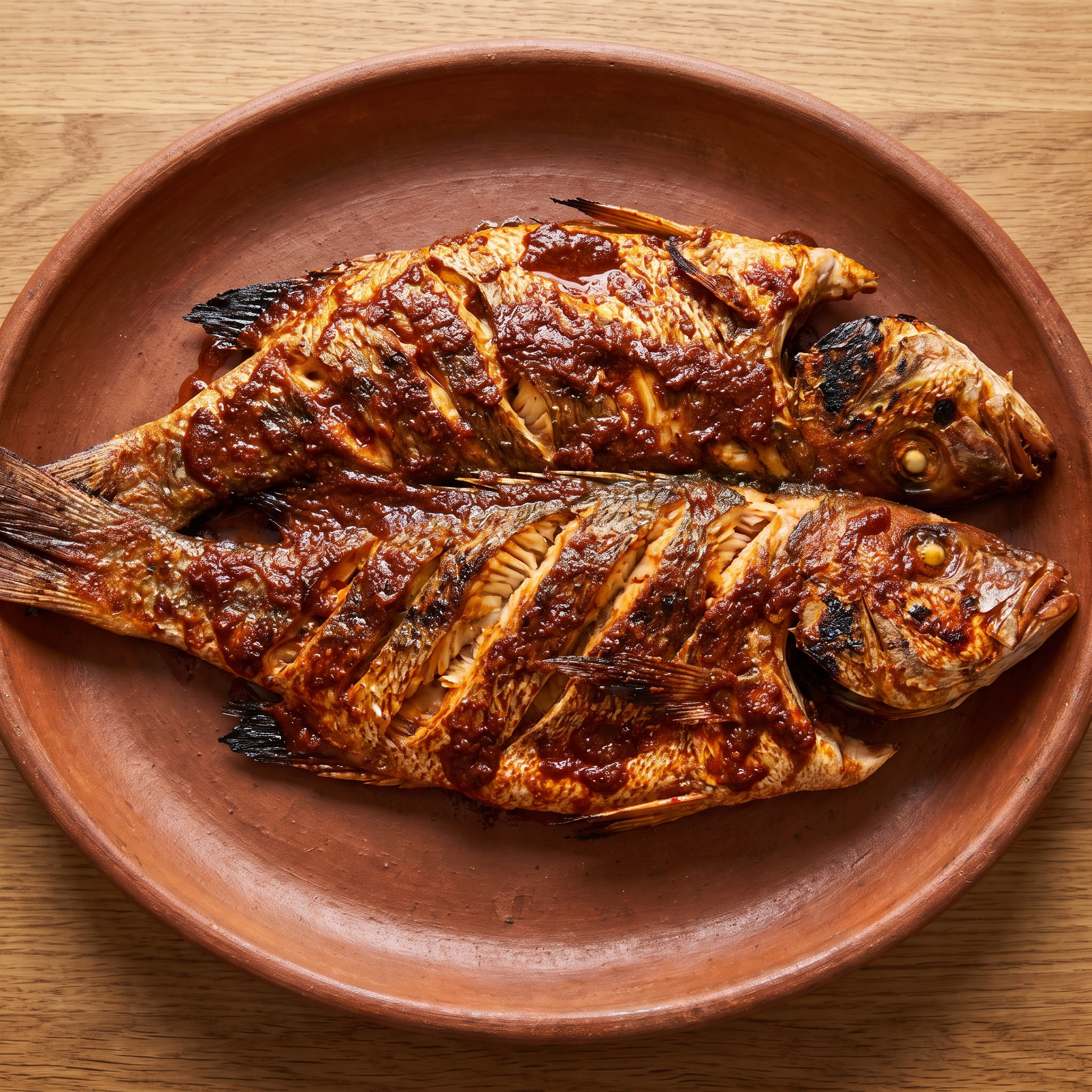 Pargo zarandeado vom Holzkohlegrill