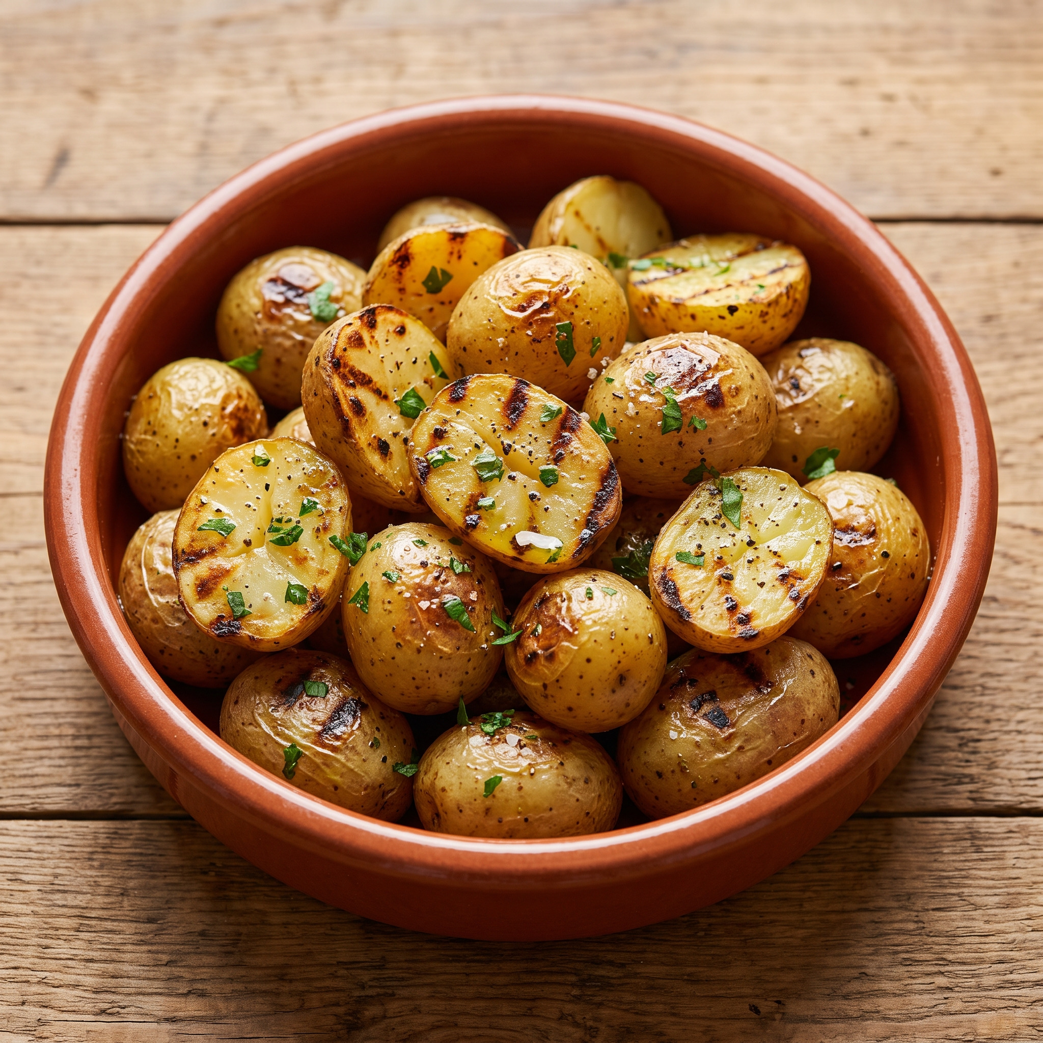 Patates lemonates aus dem Grillkorb