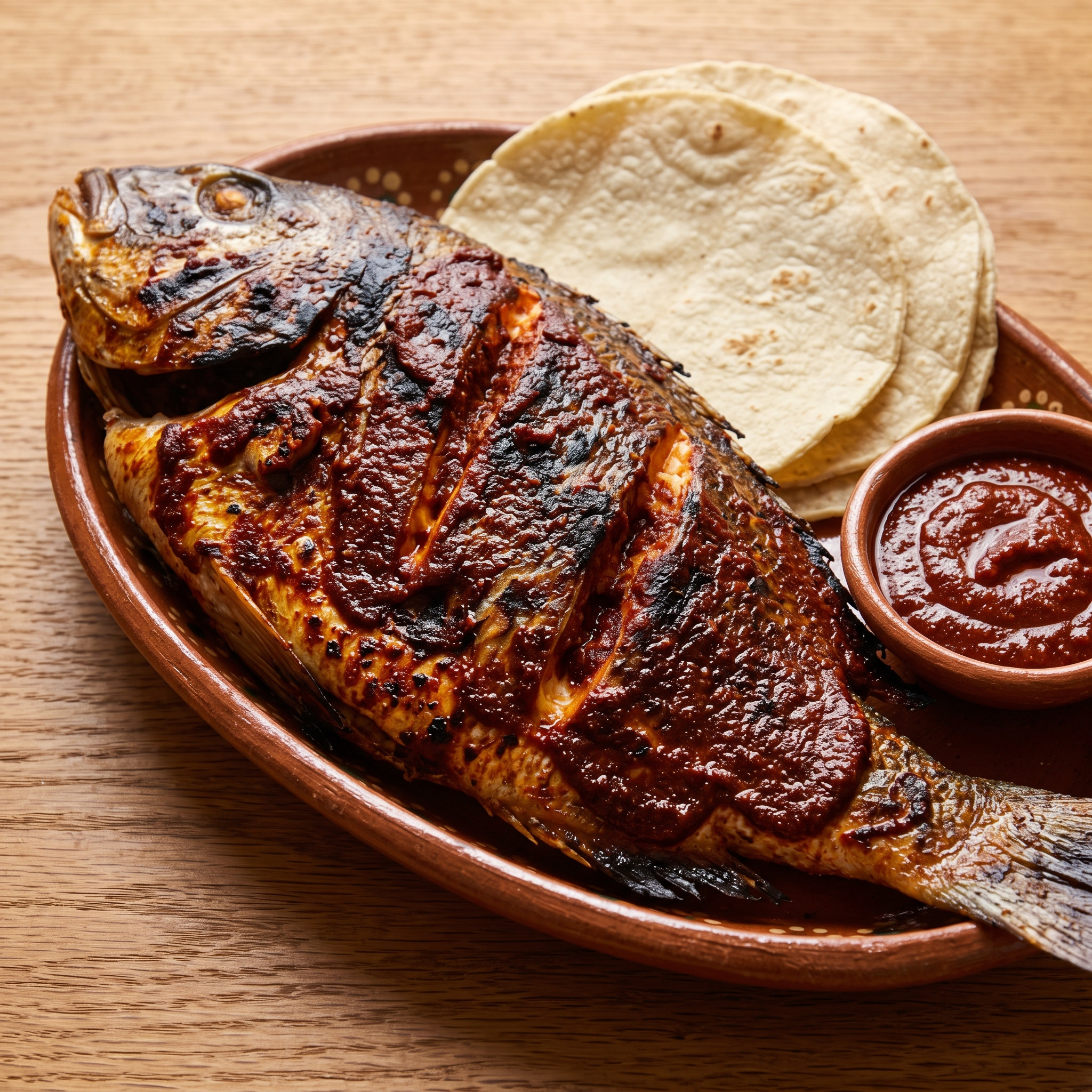 Pescado enchilado vom Grill
