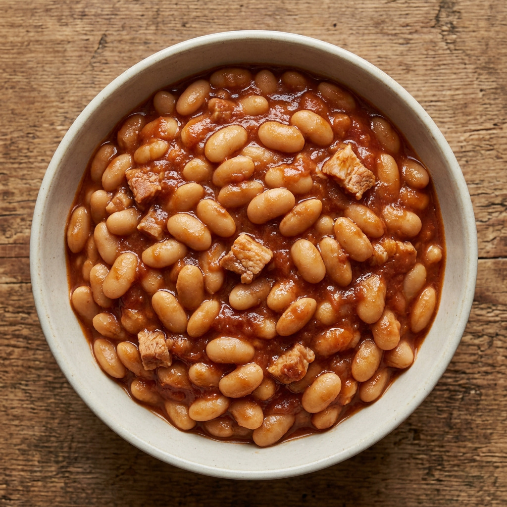 Philippinische Pork and Beans als warme BBQ-Beilage
