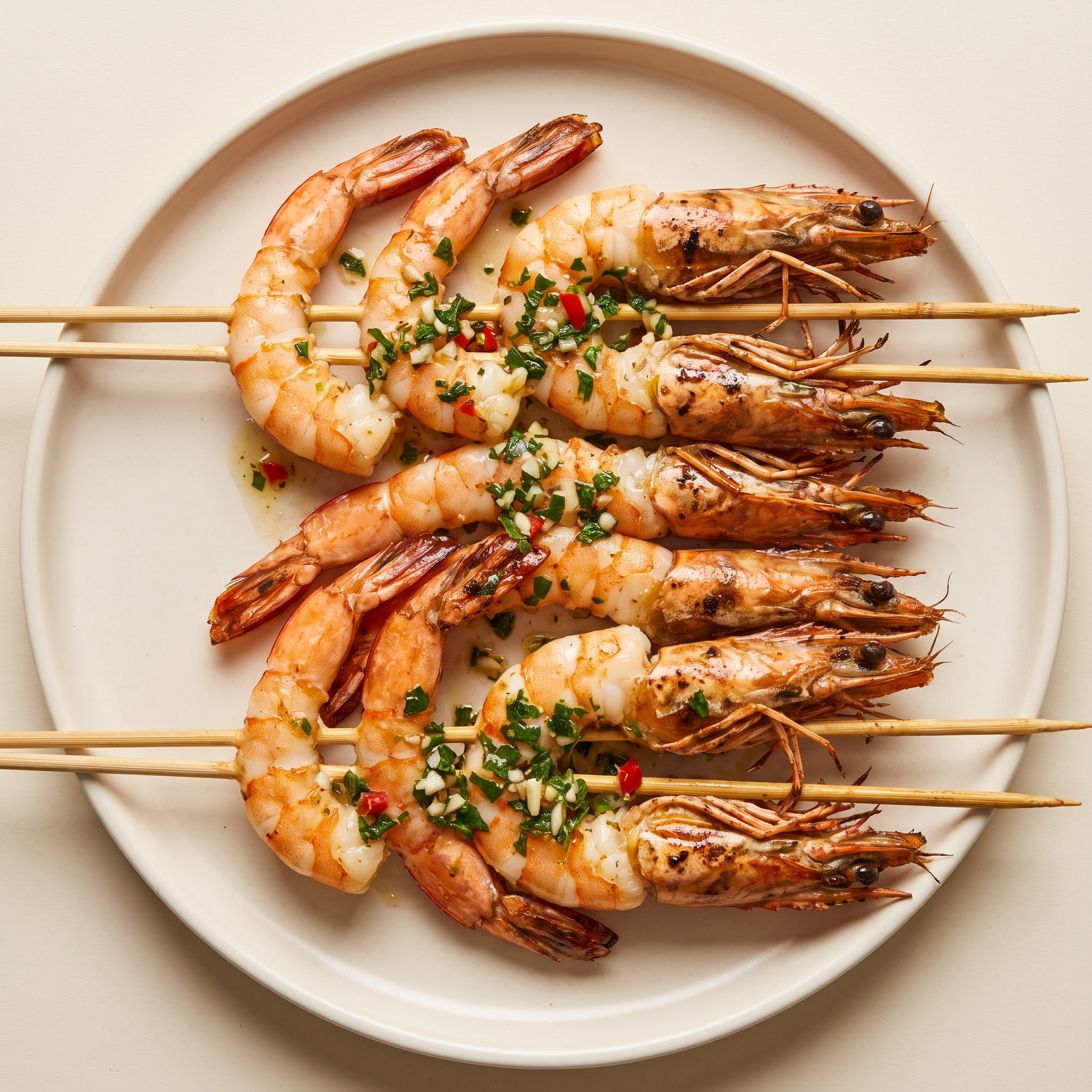 Patagonische Pinchos, direkt über der Glut