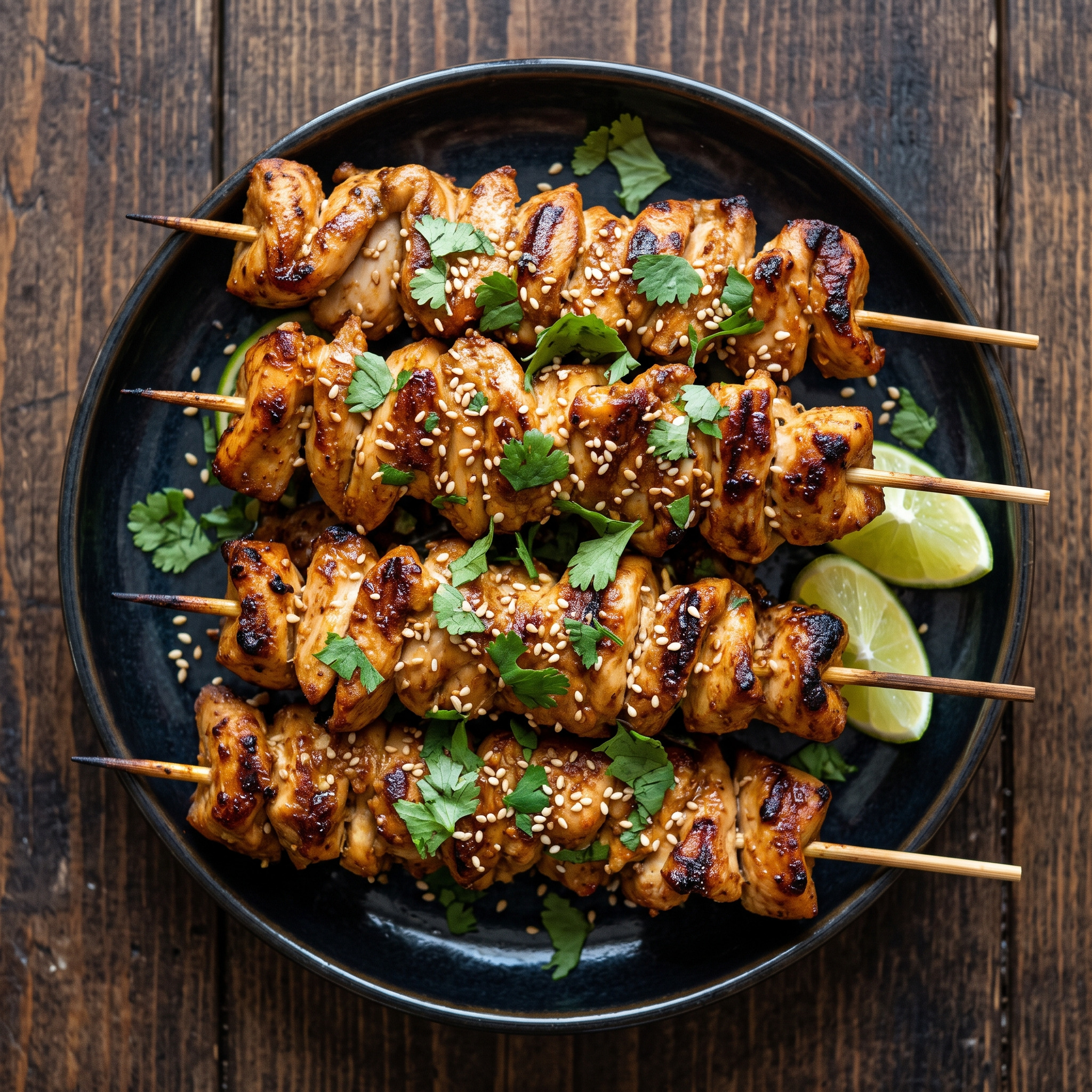 Pinchos de pollo especiados vom Grill