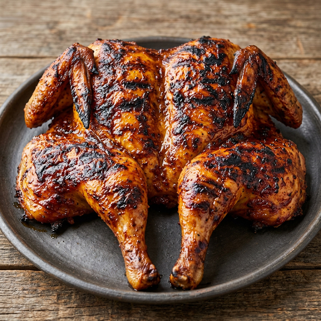 Pollo asado estilo Sinaloa vom Holzkohlegrill
