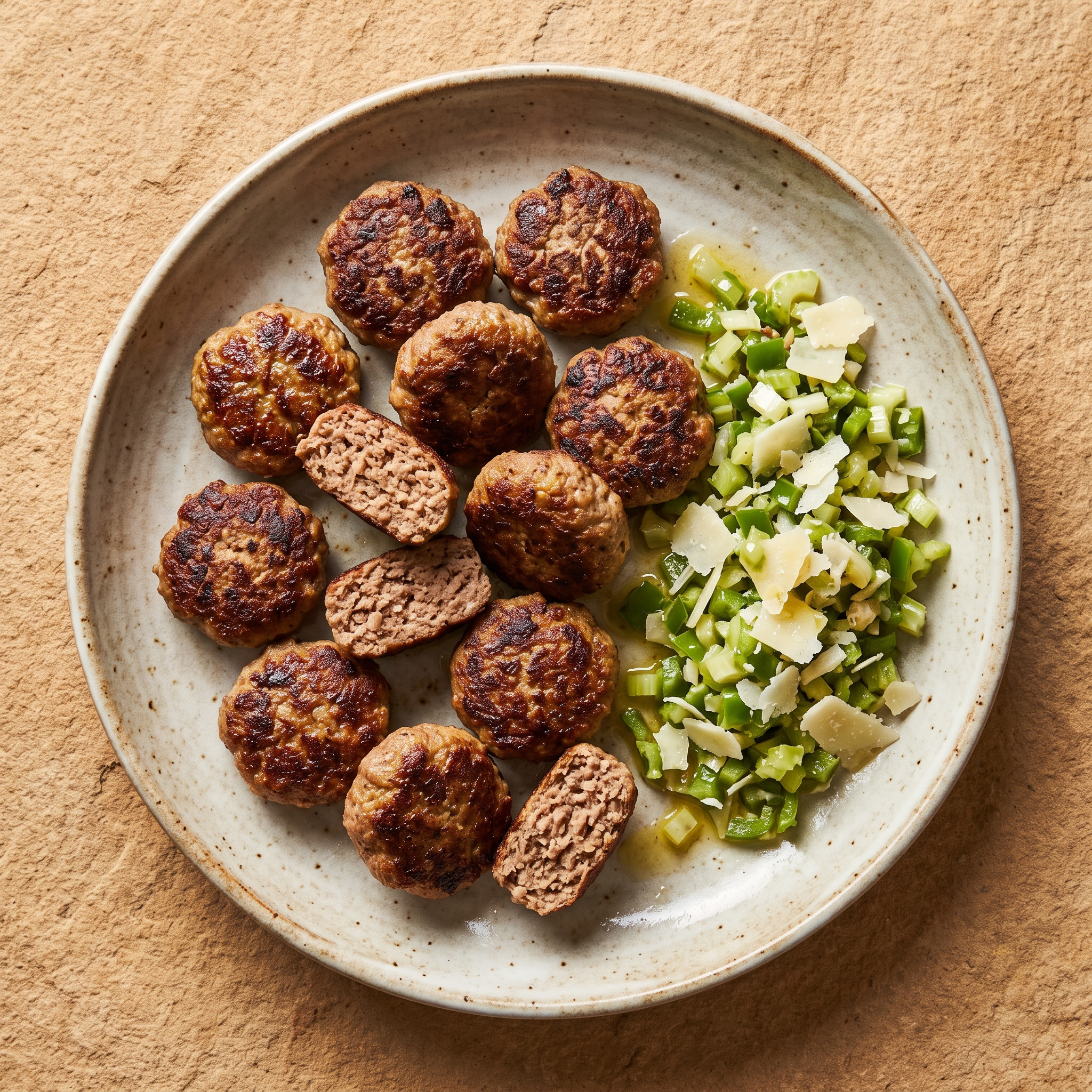 Polpette al pestöm vom Grill