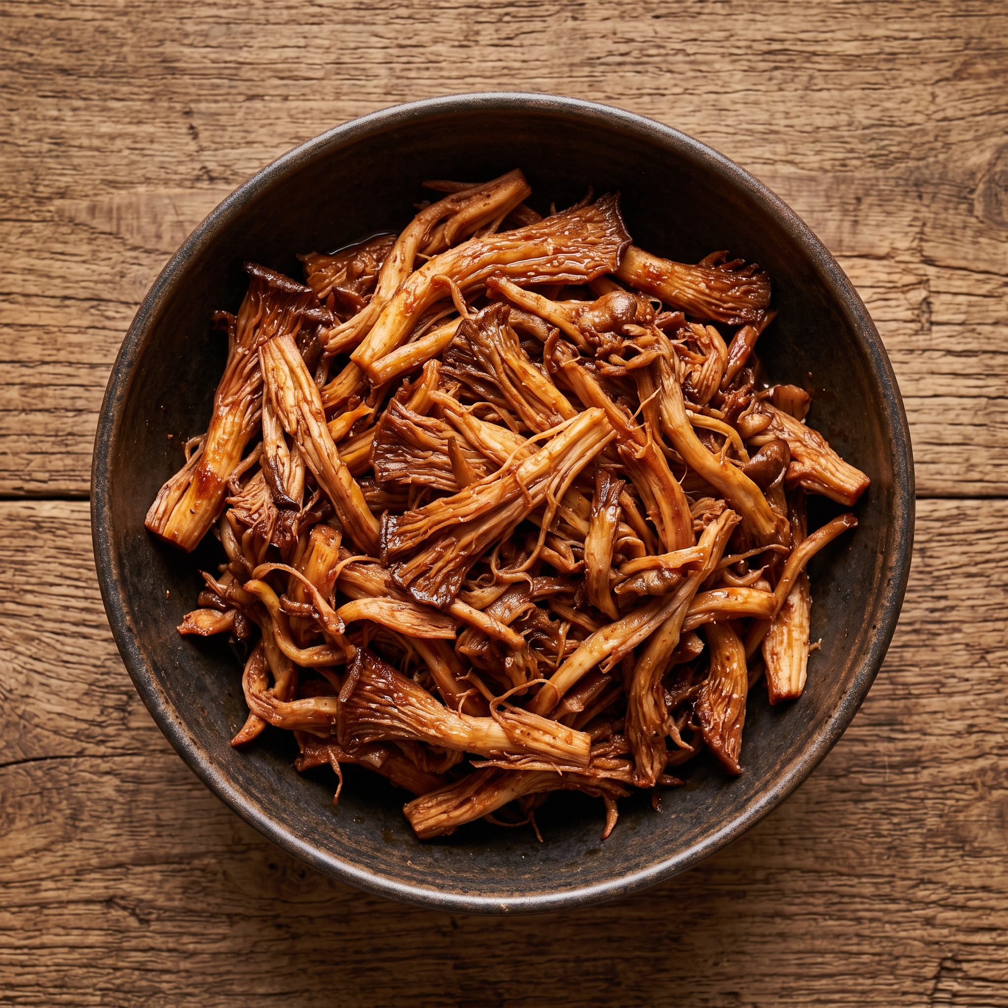 Pulled Austernpilze mit BBQ-Sauce