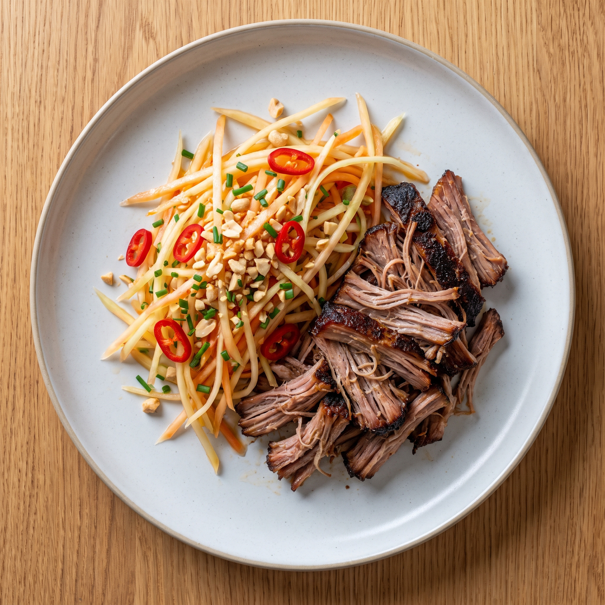 Pulled Pork aus dem Smoker mit Pawpaw-Salat