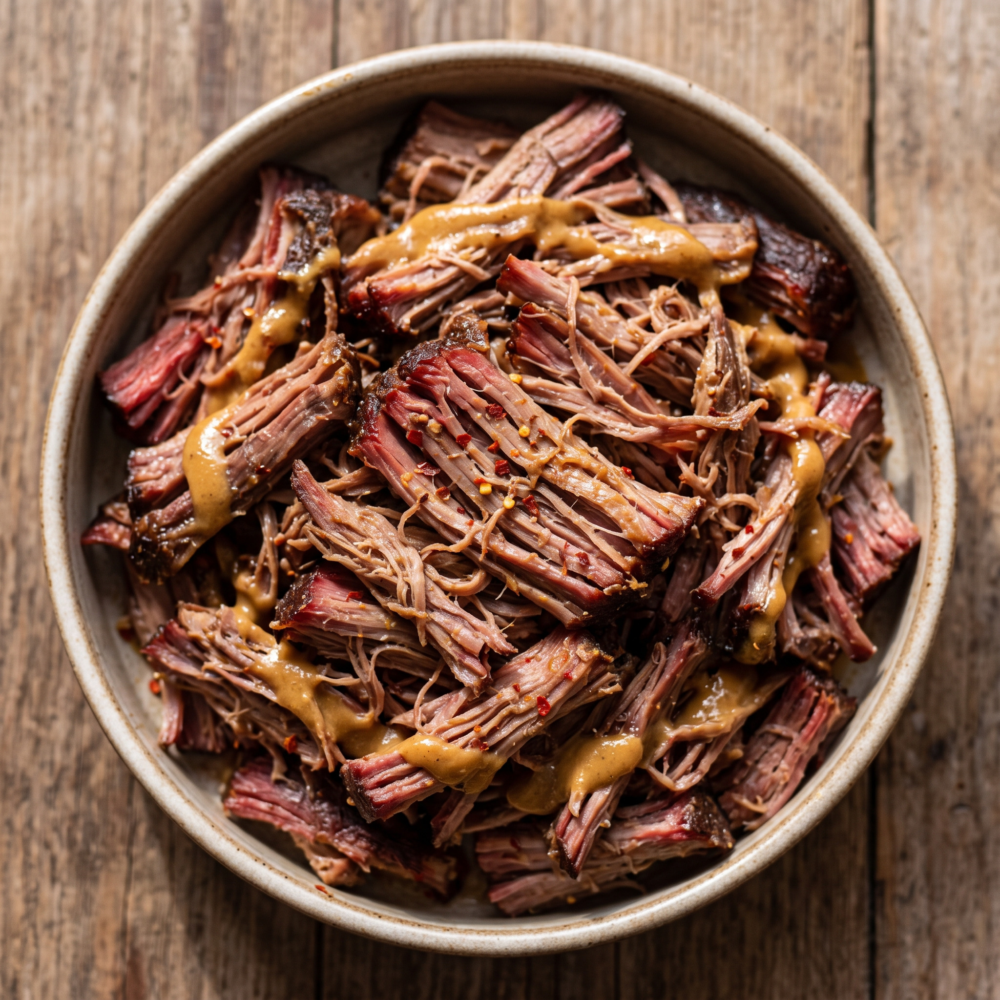 Pulled Pork mit Dijon-Senf und Piment d’Espelette