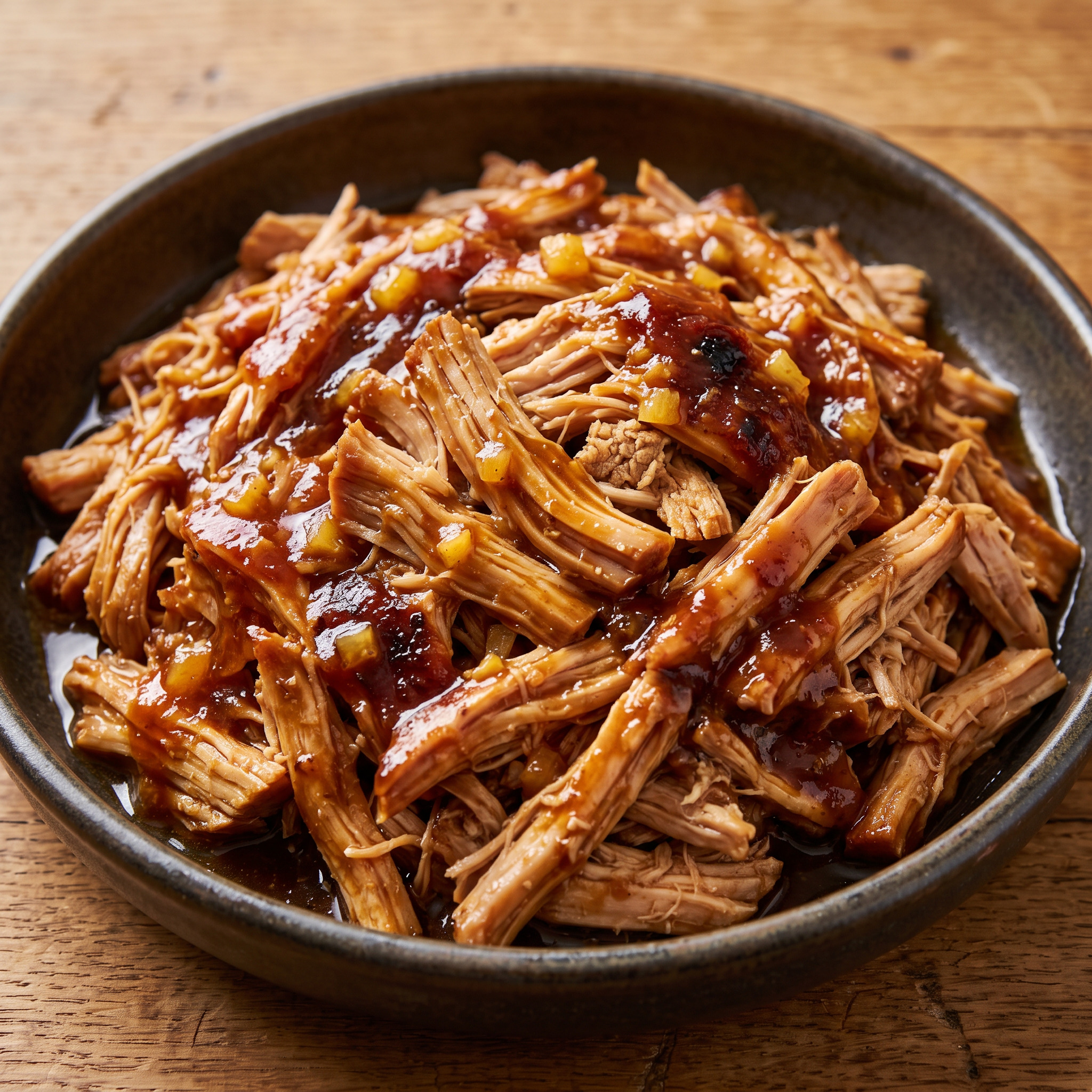 Pulled Turkey mit Ananas-Chili-BBQ-Sauce