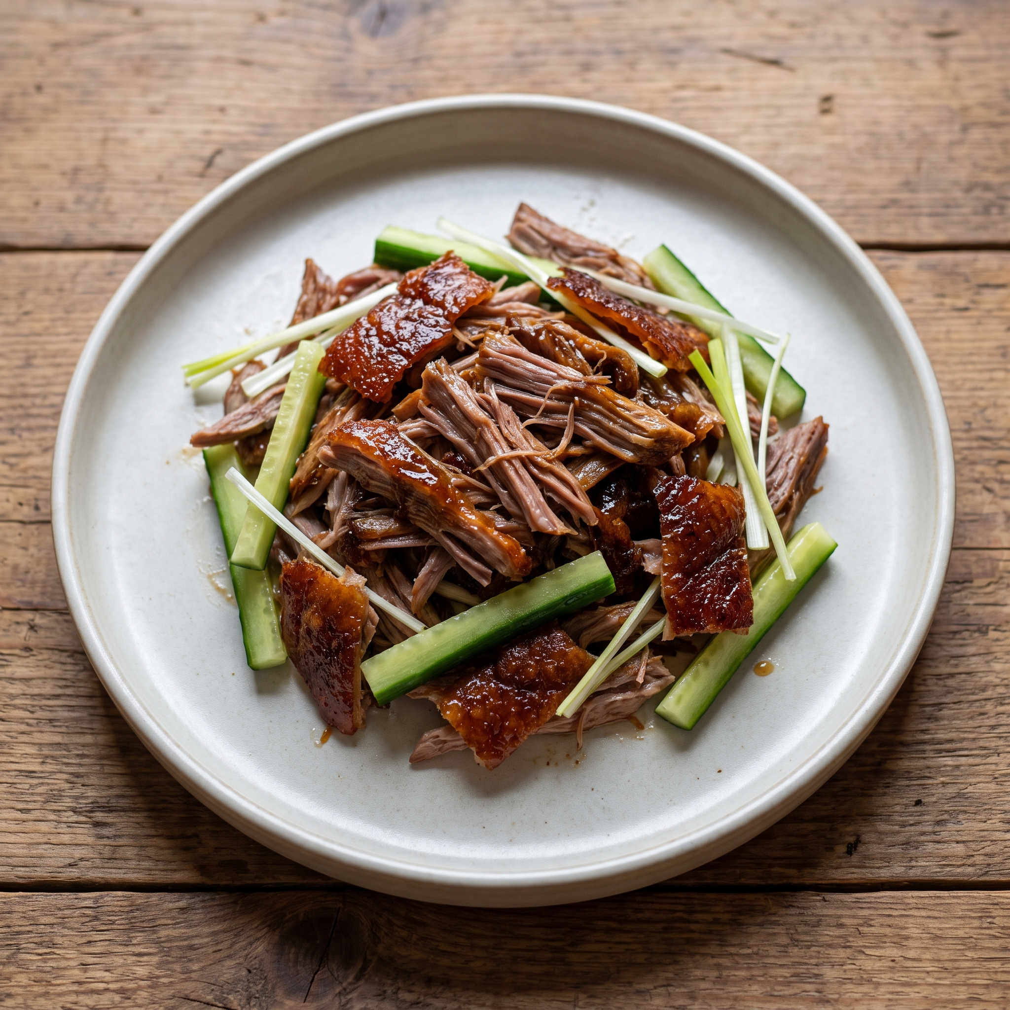 Pulled Zhangcha-Ente vom Grill