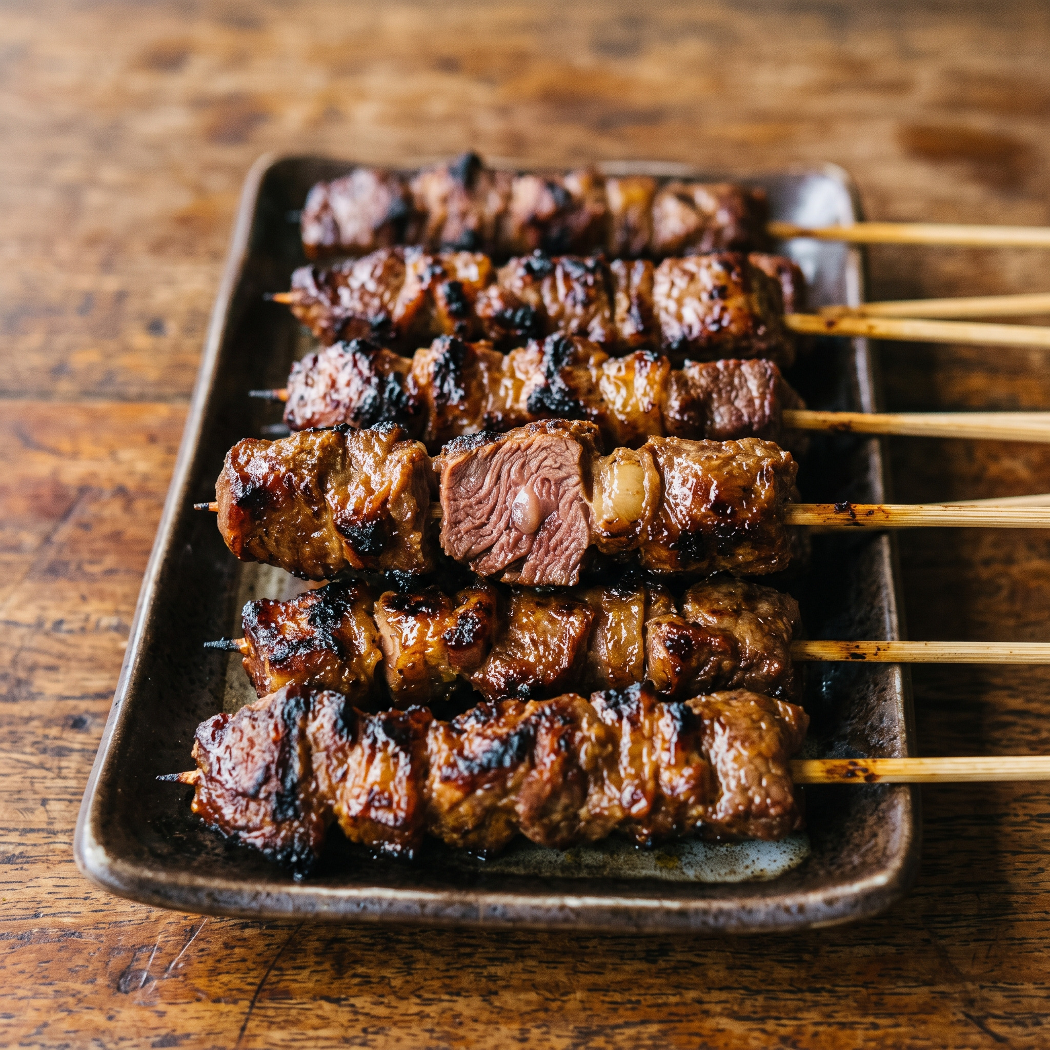 Sate Kambing vom Holzkohlegrill