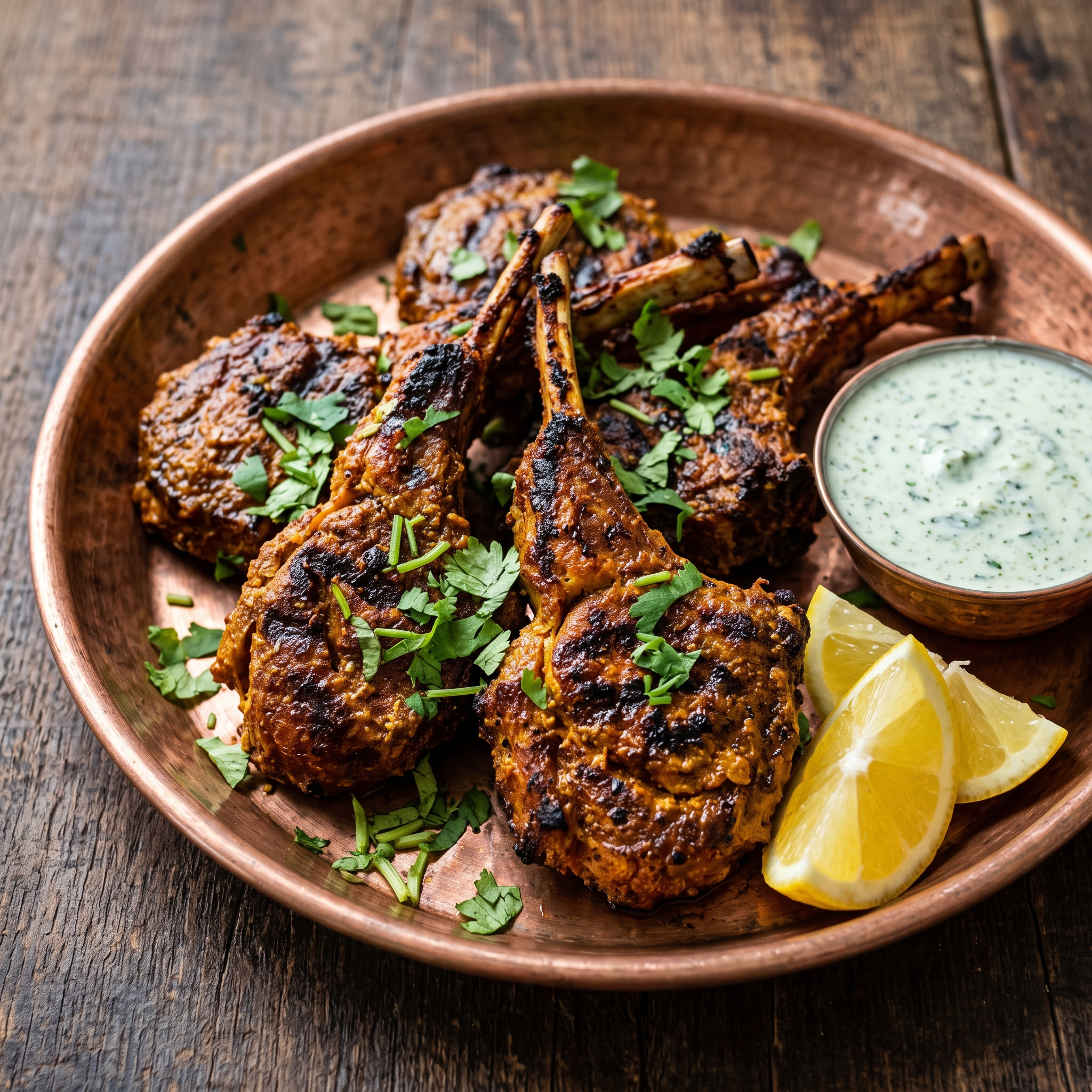 Tandoori-Lammkoteletts vom Grill