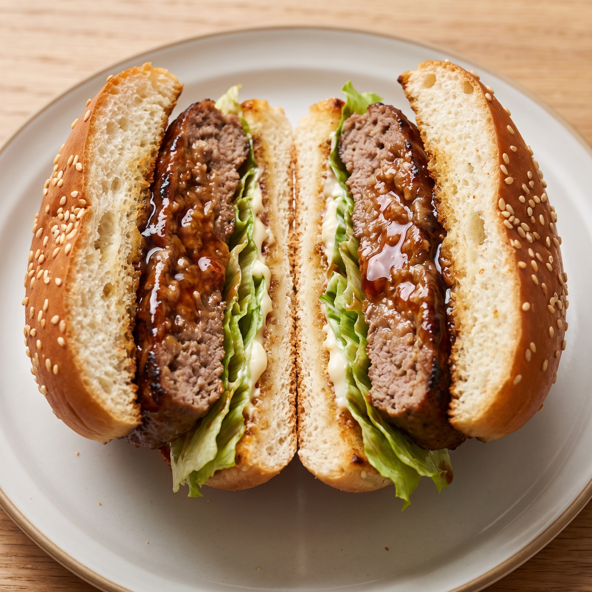 Teriyaki Burger vom Grill