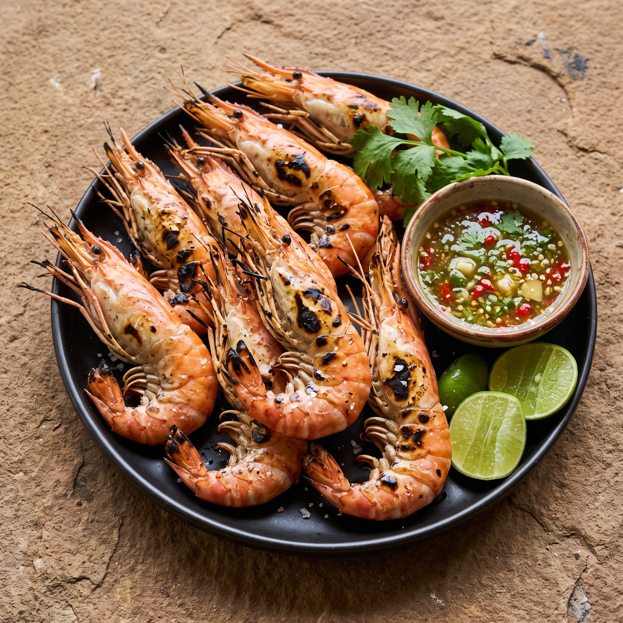 Thailändisch grillen: Garnelen mit Nam Jim Talay