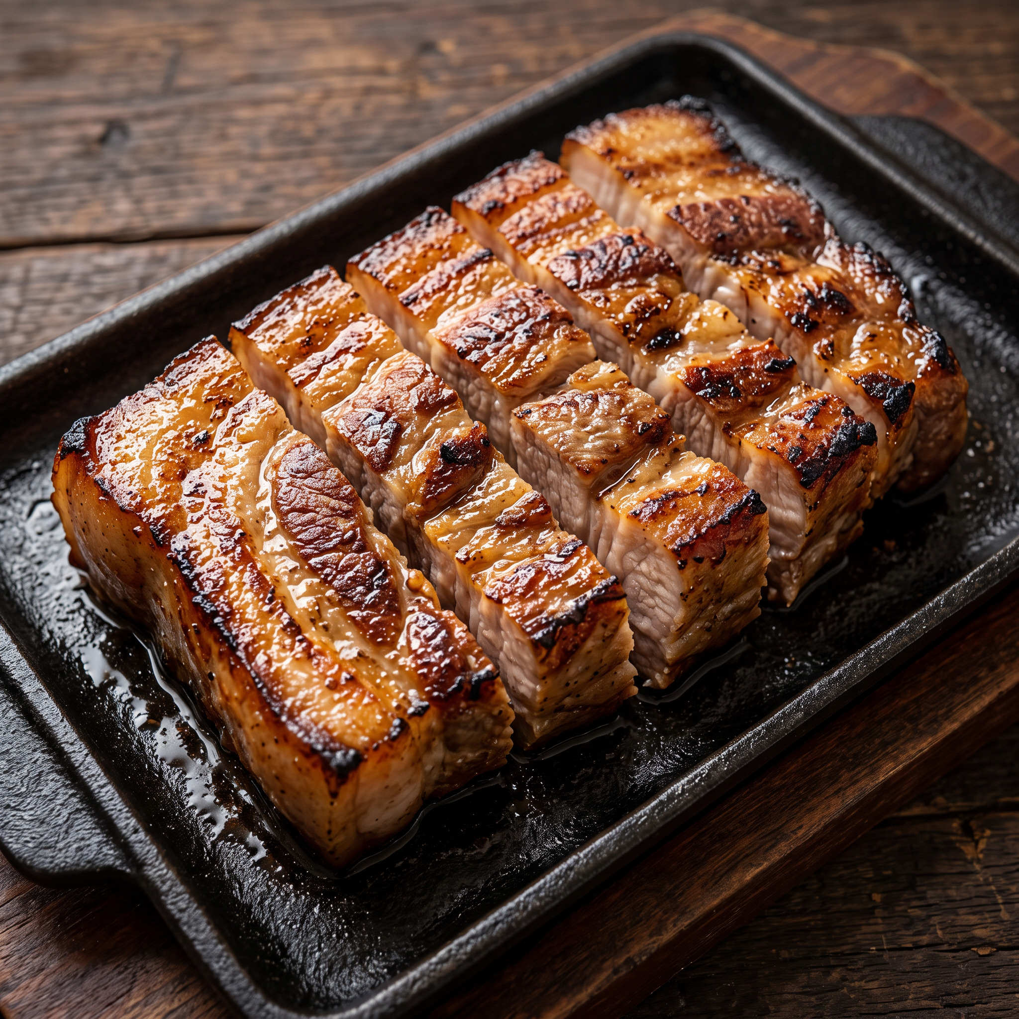 Tong samgyeopsal vom indirekten Grill