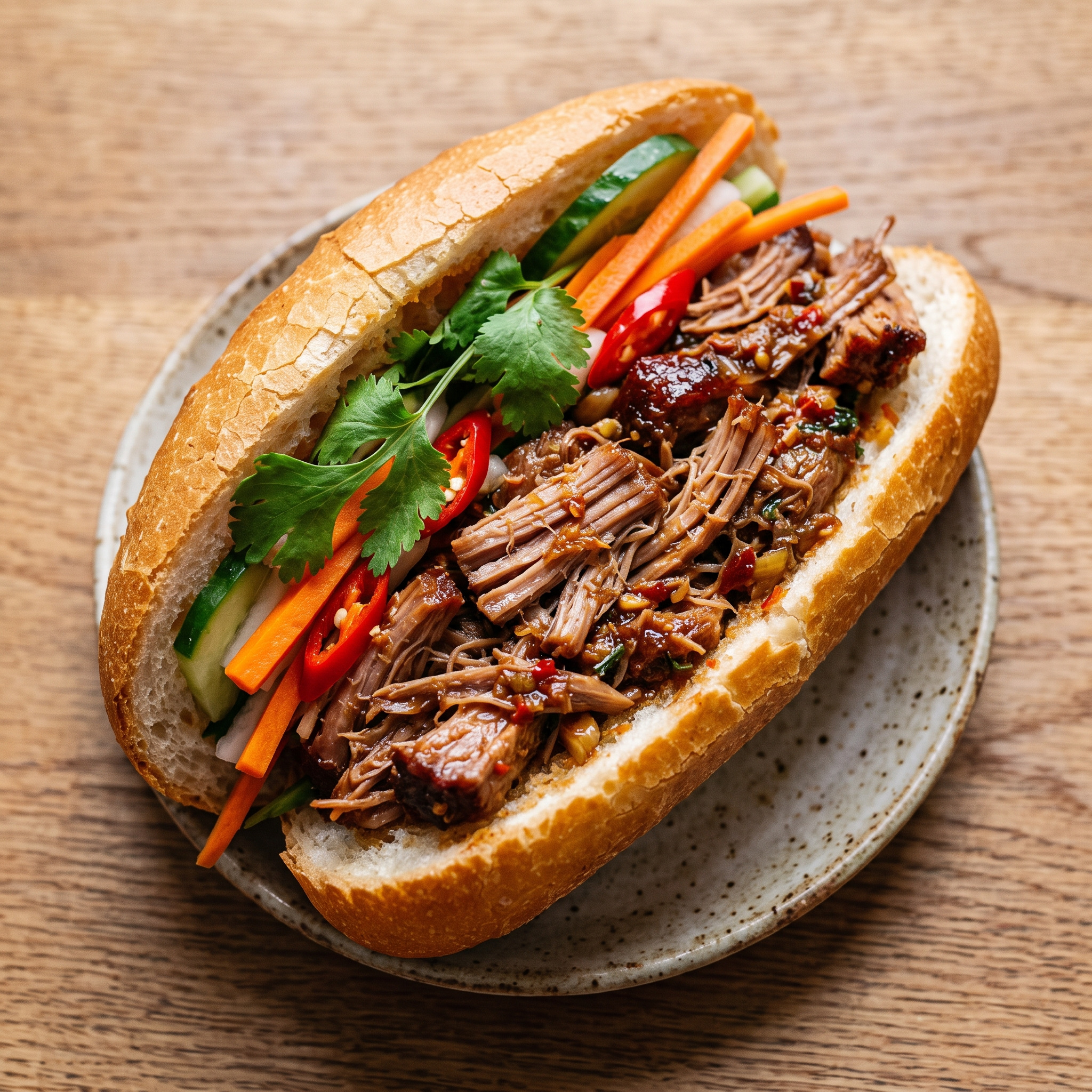 Vietnamesisch gewürztes Pulled Pork vom Grill